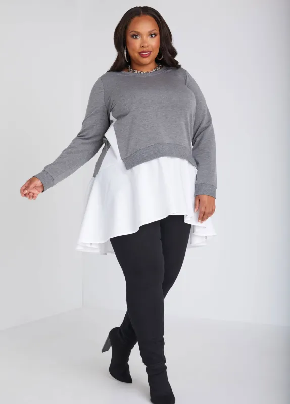 Poplin Paneled Hi Low Top sold by Ashley Stewart