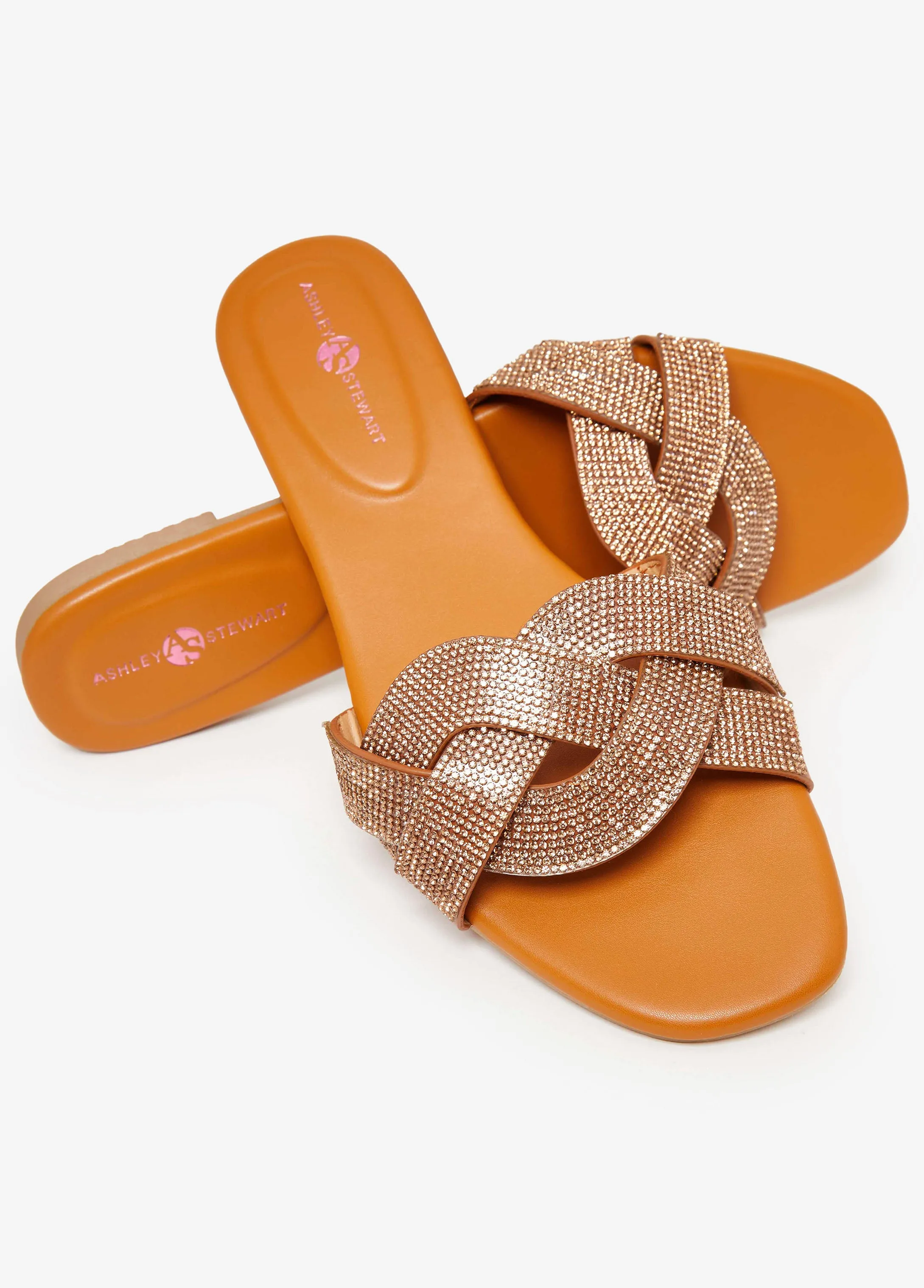 Braided Crystal Sandals sold by Ashley Stewart