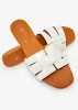 Basketweave Patent Leather Sandals sold by Ashley Stewart