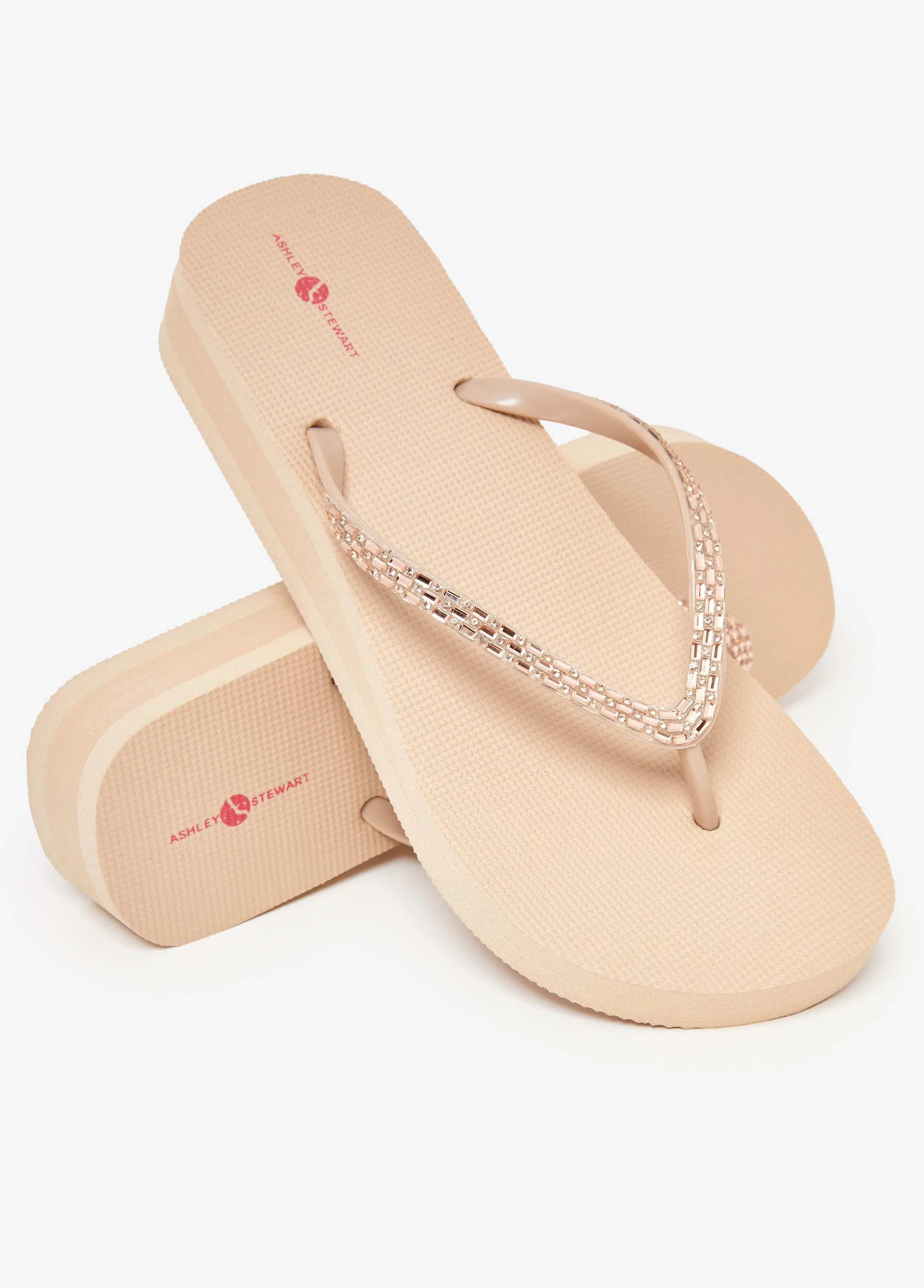 Crystal Wedge Flip Flops sold by Ashley Stewart product image thumbnail 2