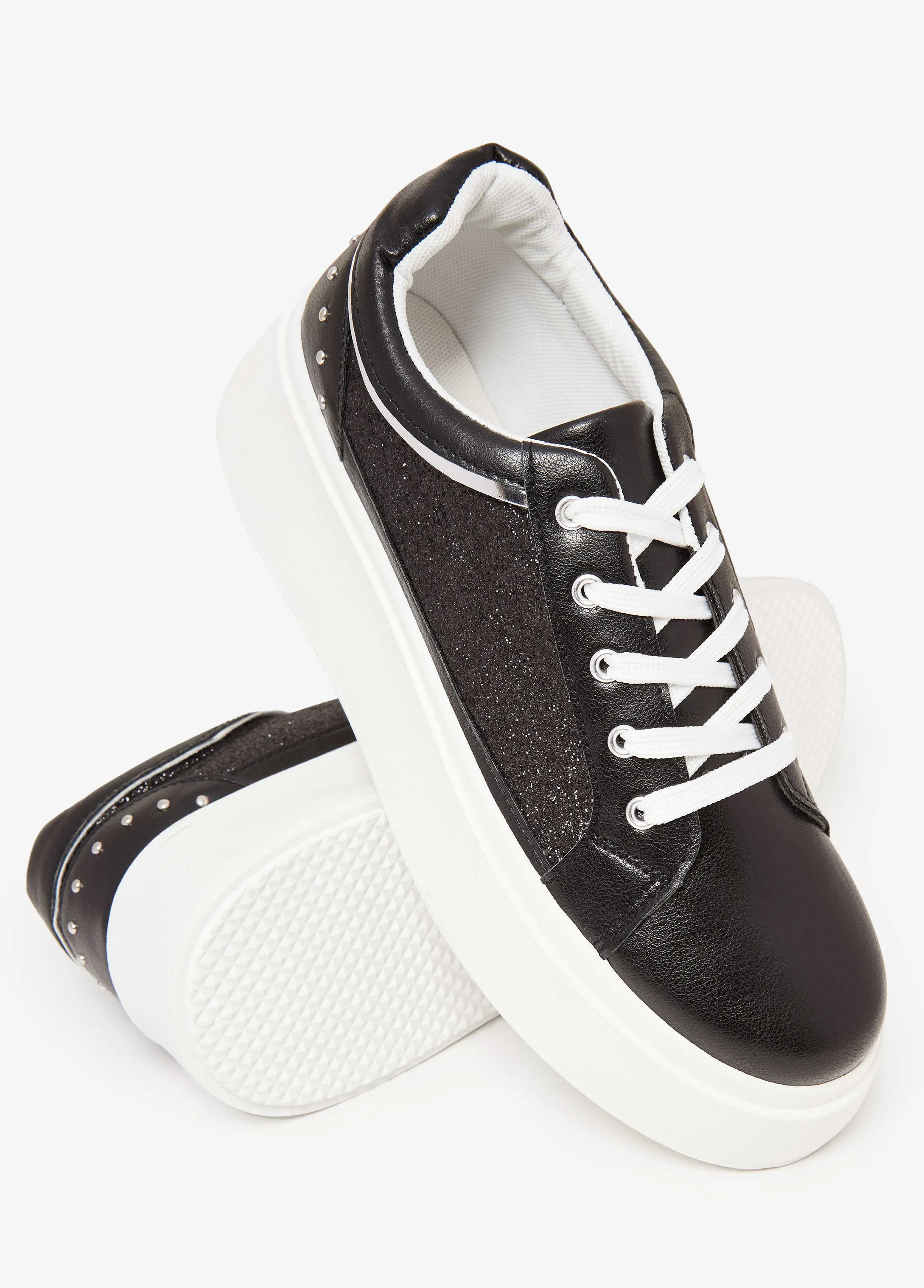 Glittered Low Top Sneakers sold by Ashley Stewart