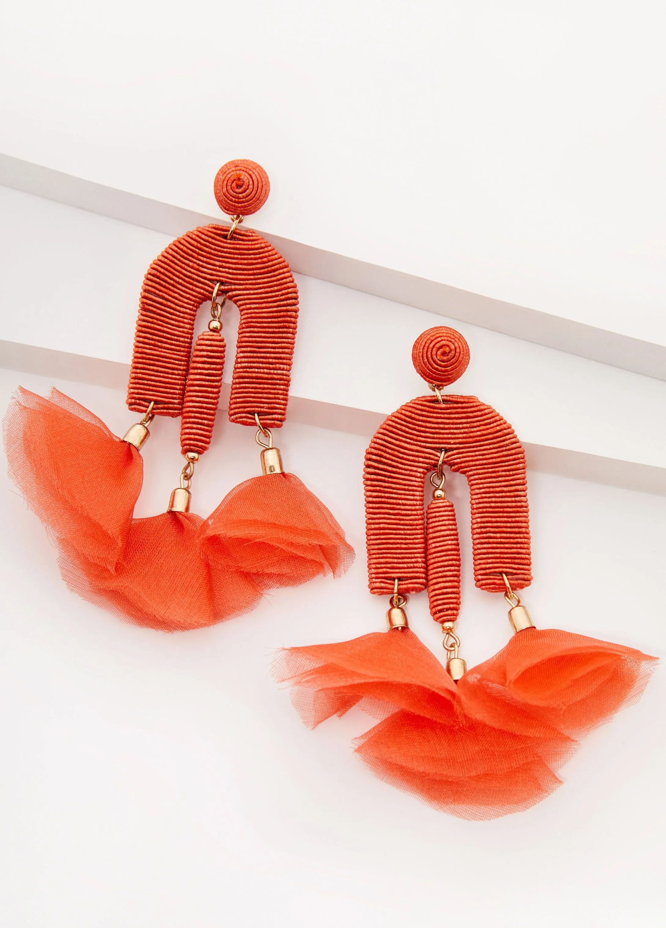 Wrapped Arch And Flower Earrings sold by Ashley Stewart