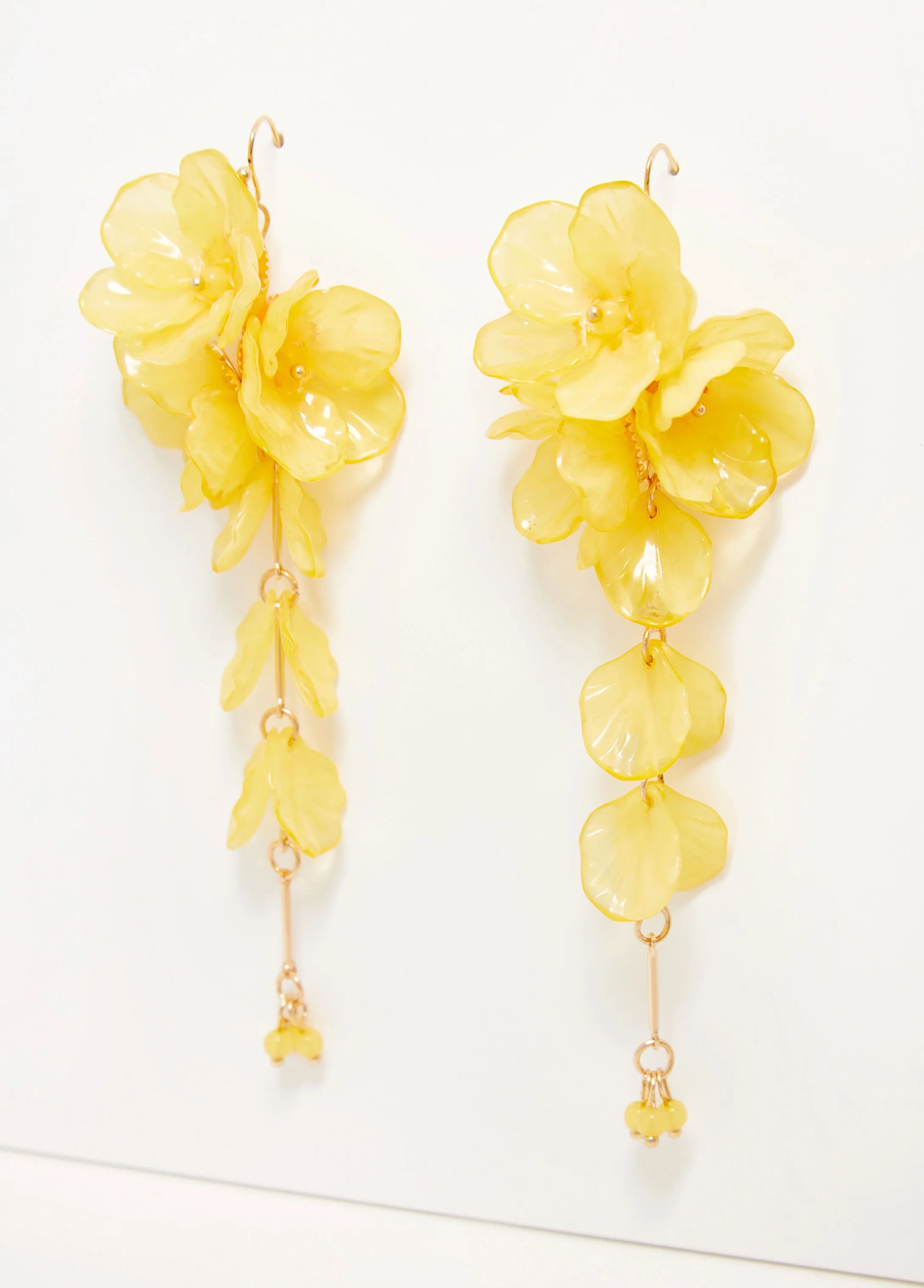 Floral Resin Beaded Drop Earrings sold by Ashley Stewart