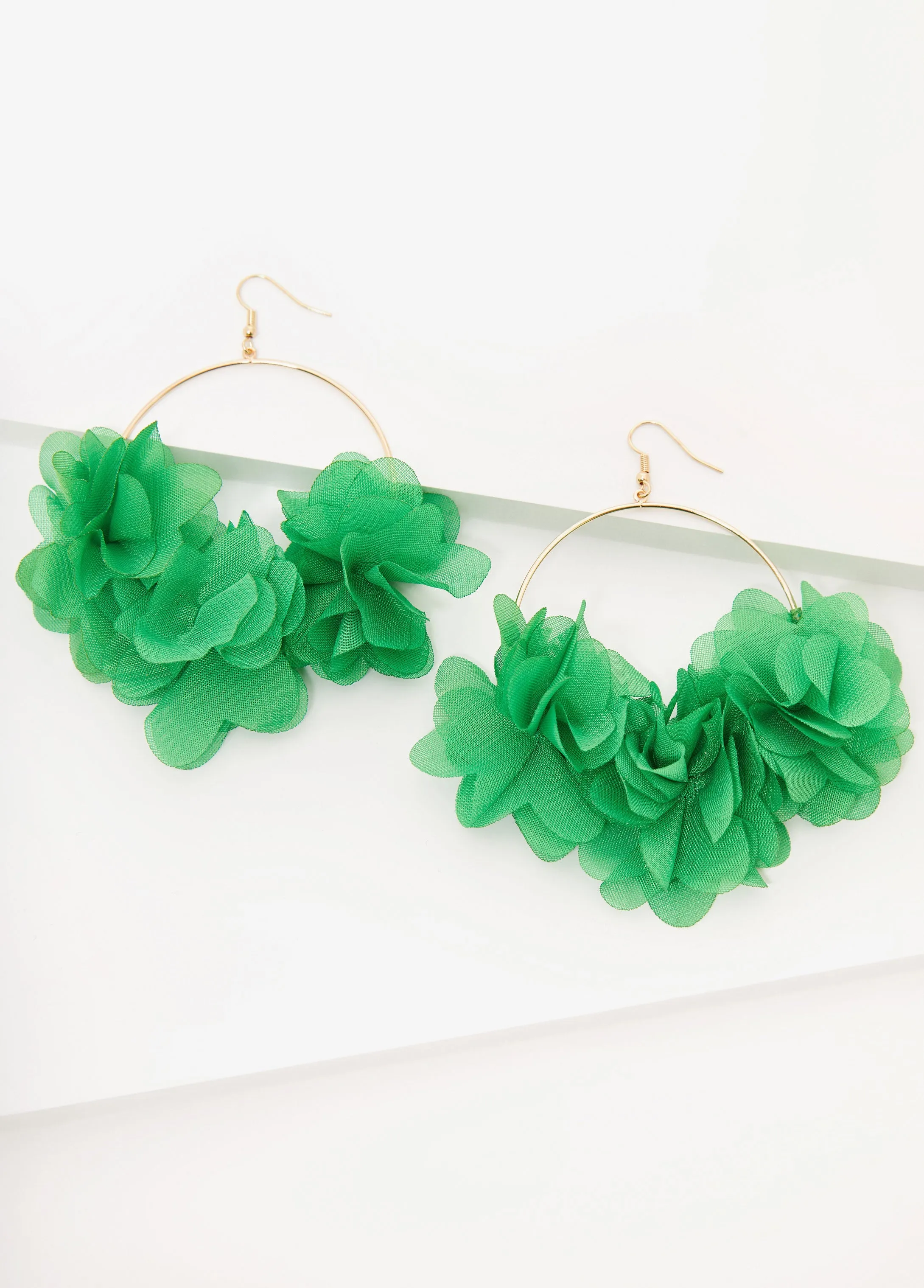 Chiffon Flower Petal Earrings sold by Ashley Stewart