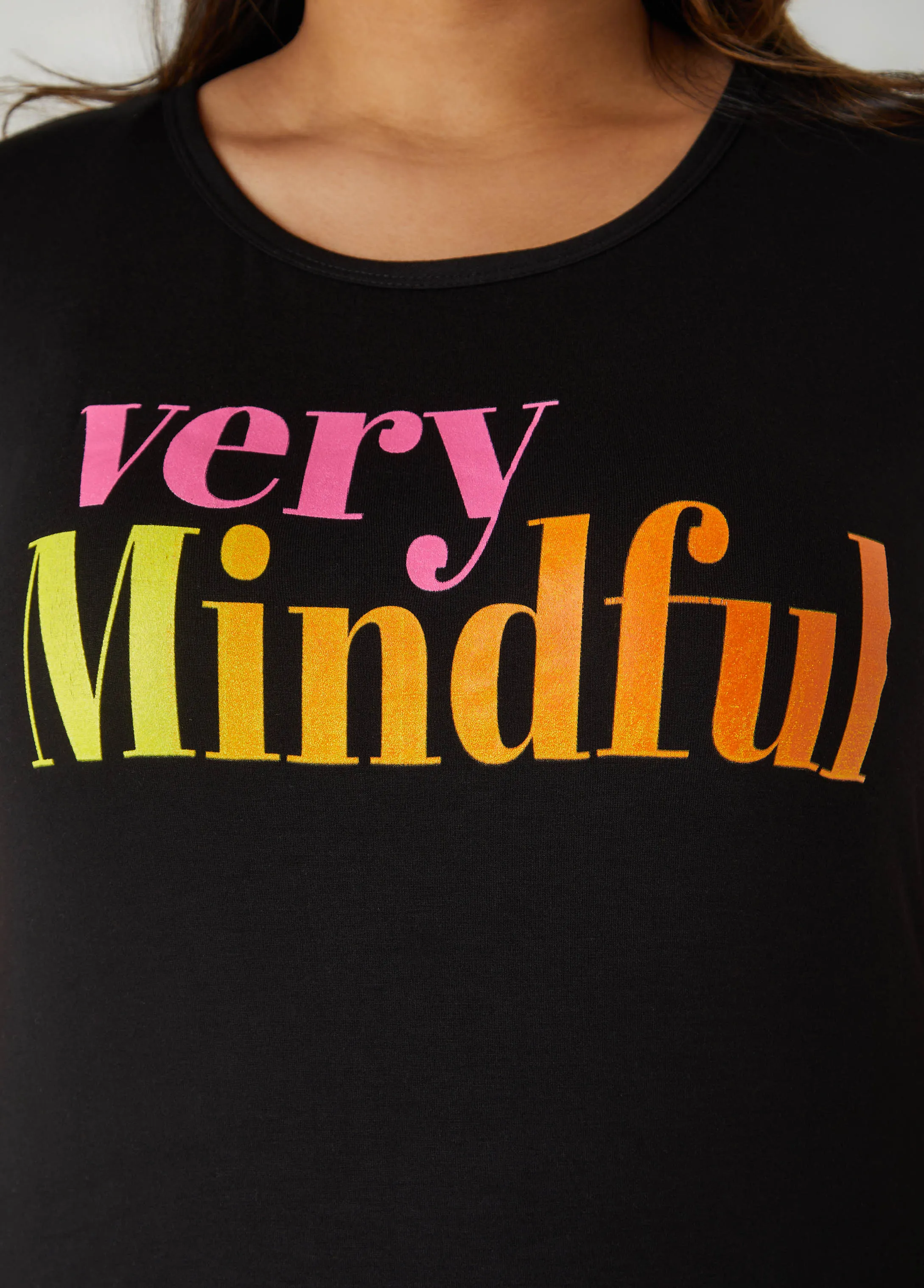 Very Mindful Graphic Tee sold by Ashley Stewart product image thumbnail 4