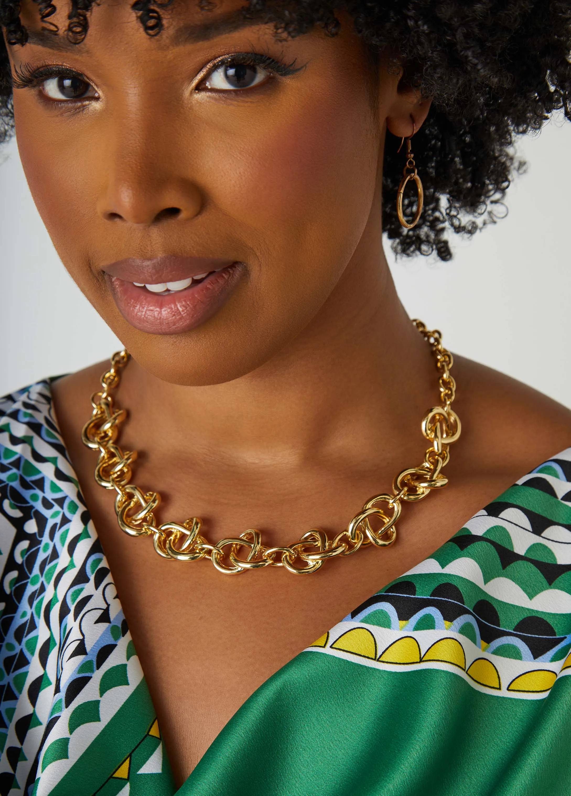 Knotted Gold Tone Necklace sold by Ashley Stewart
