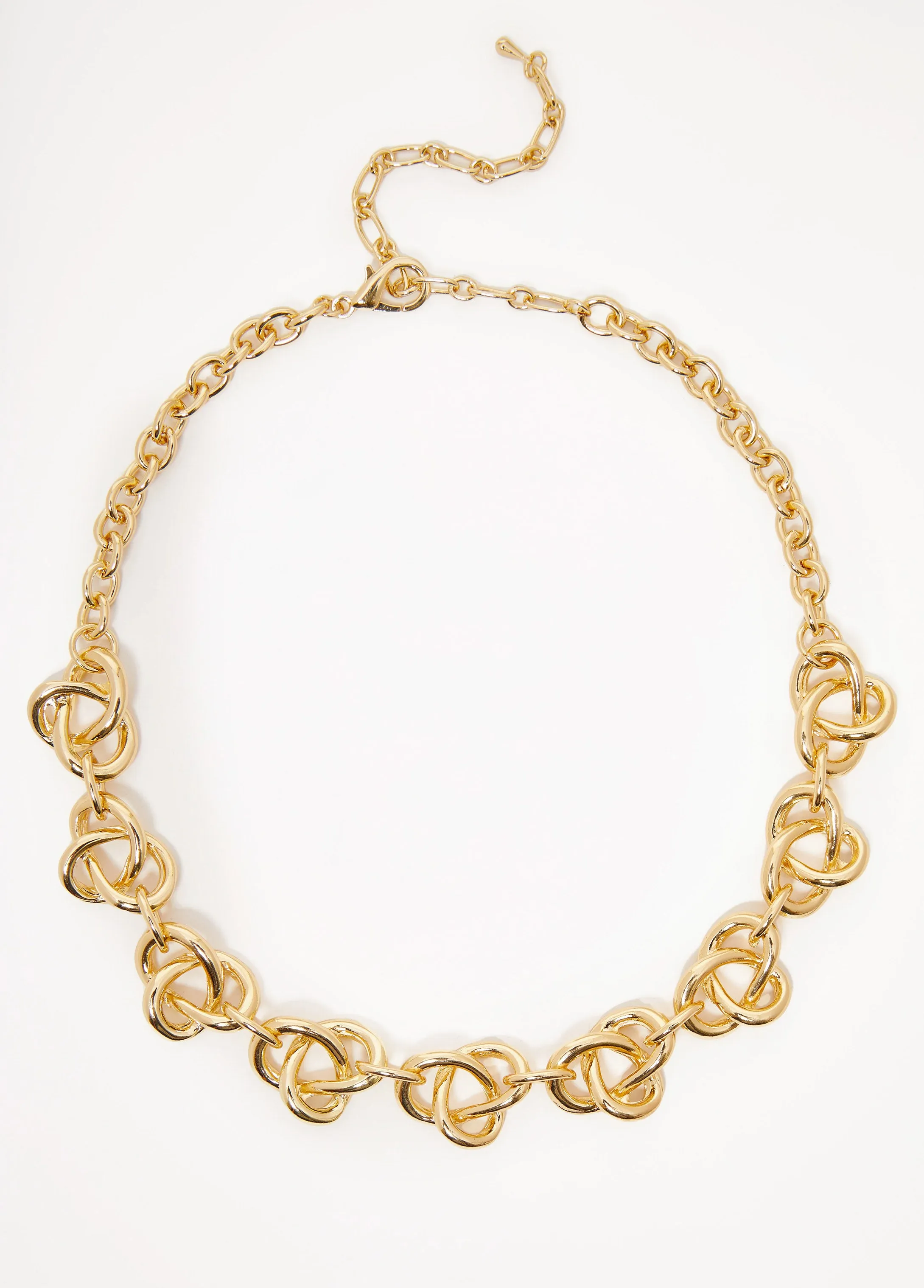 Knotted Gold Tone Necklace sold by Ashley Stewart product image thumbnail 2