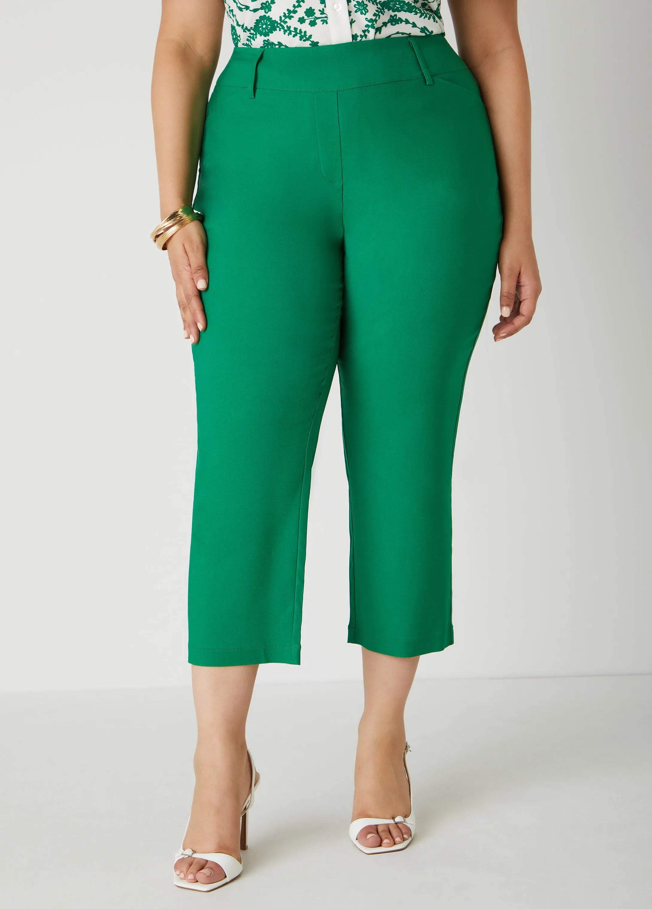 Millennium Cropped Twill Pants sold by Ashley Stewart product image thumbnail 4