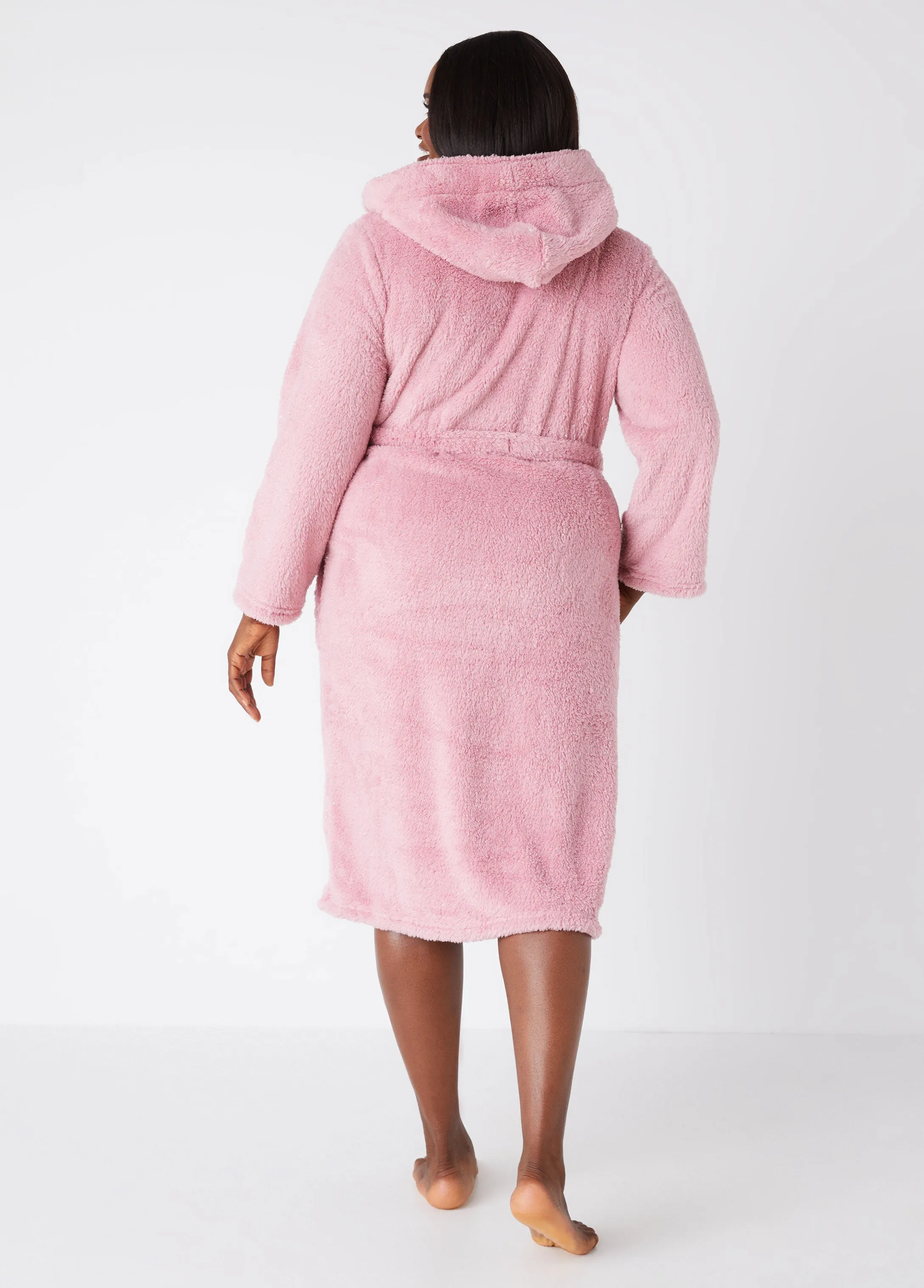 Rachel Zoe Hooded Lurex™ Robe sold by Ashley Stewart product image thumbnail 2