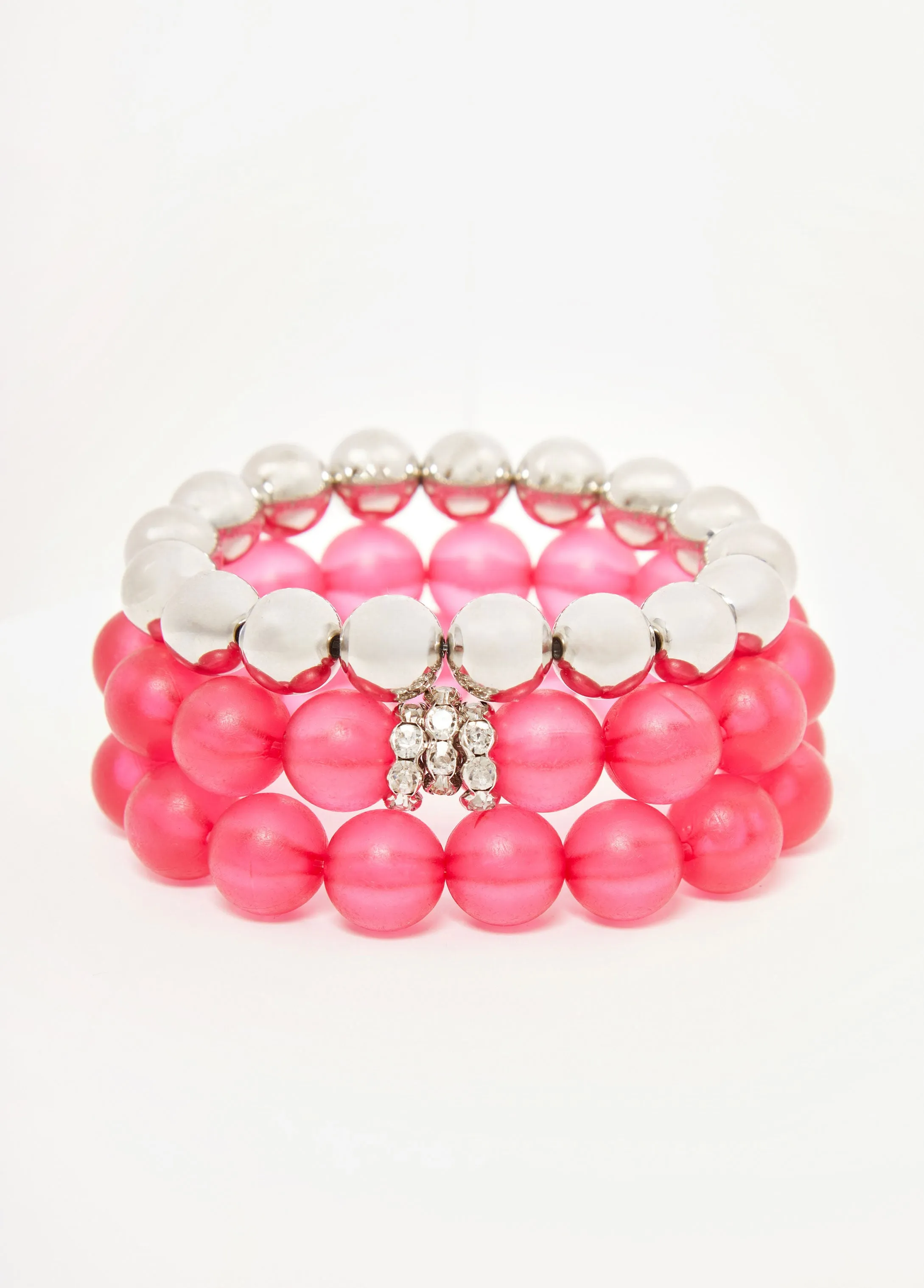 Frosted Bead & Crystal Bracelet Set sold by Ashley Stewart