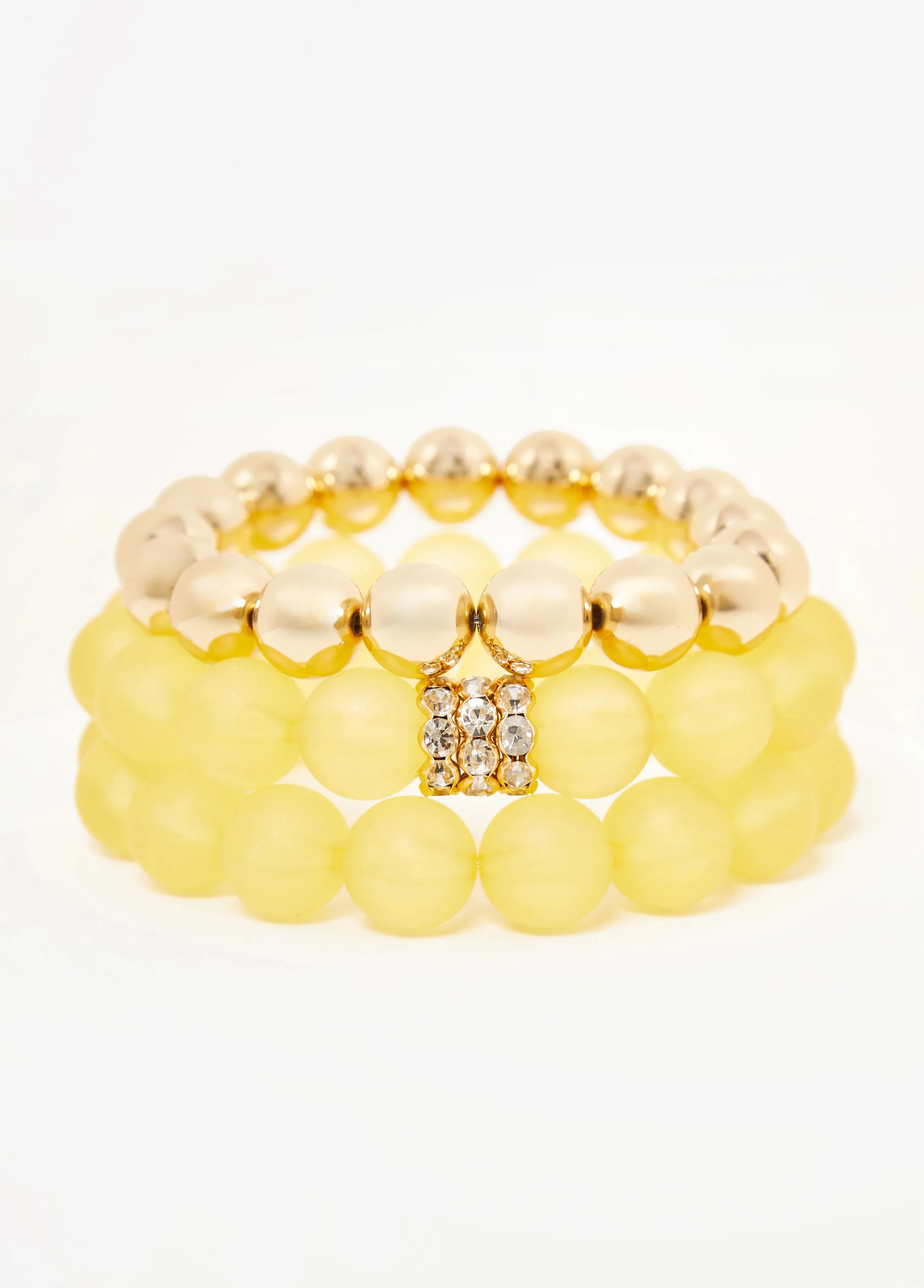 Crystal & Frosted Bead Bracelet Set sold by Ashley Stewart product image thumbnail 2