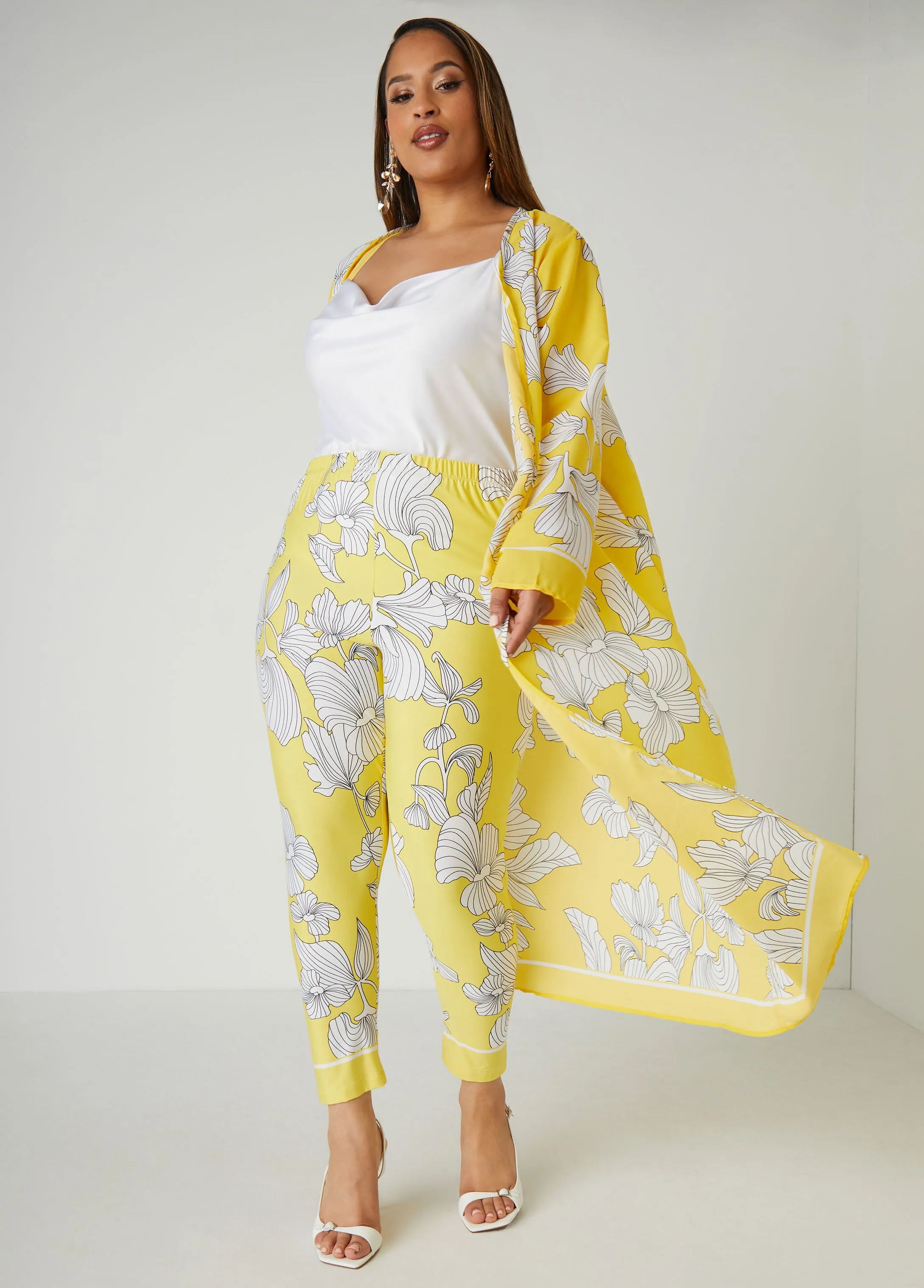 Floral Print High Rise Leggings sold by Ashley Stewart product image thumbnail 4