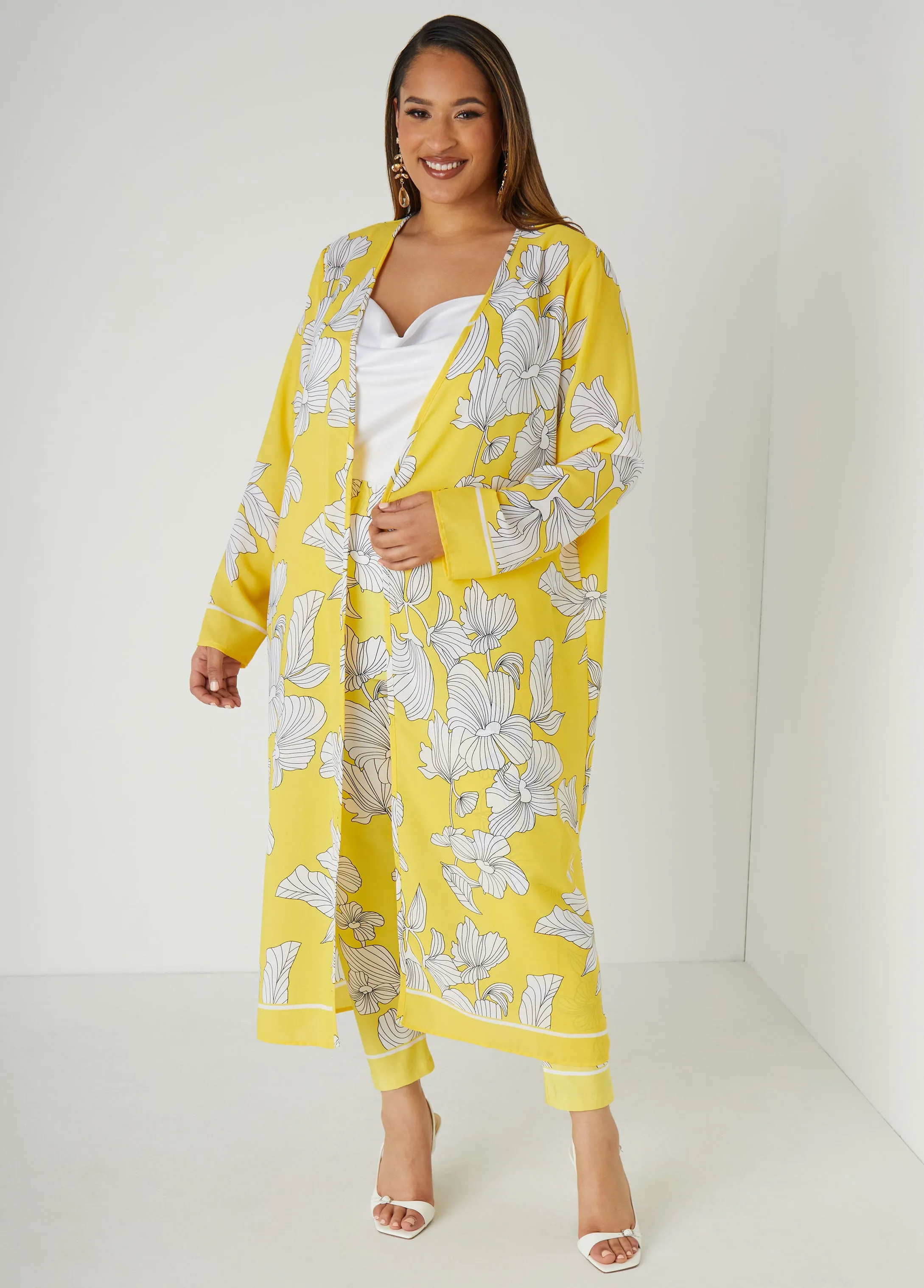Floral Print Duster sold by Ashley Stewart