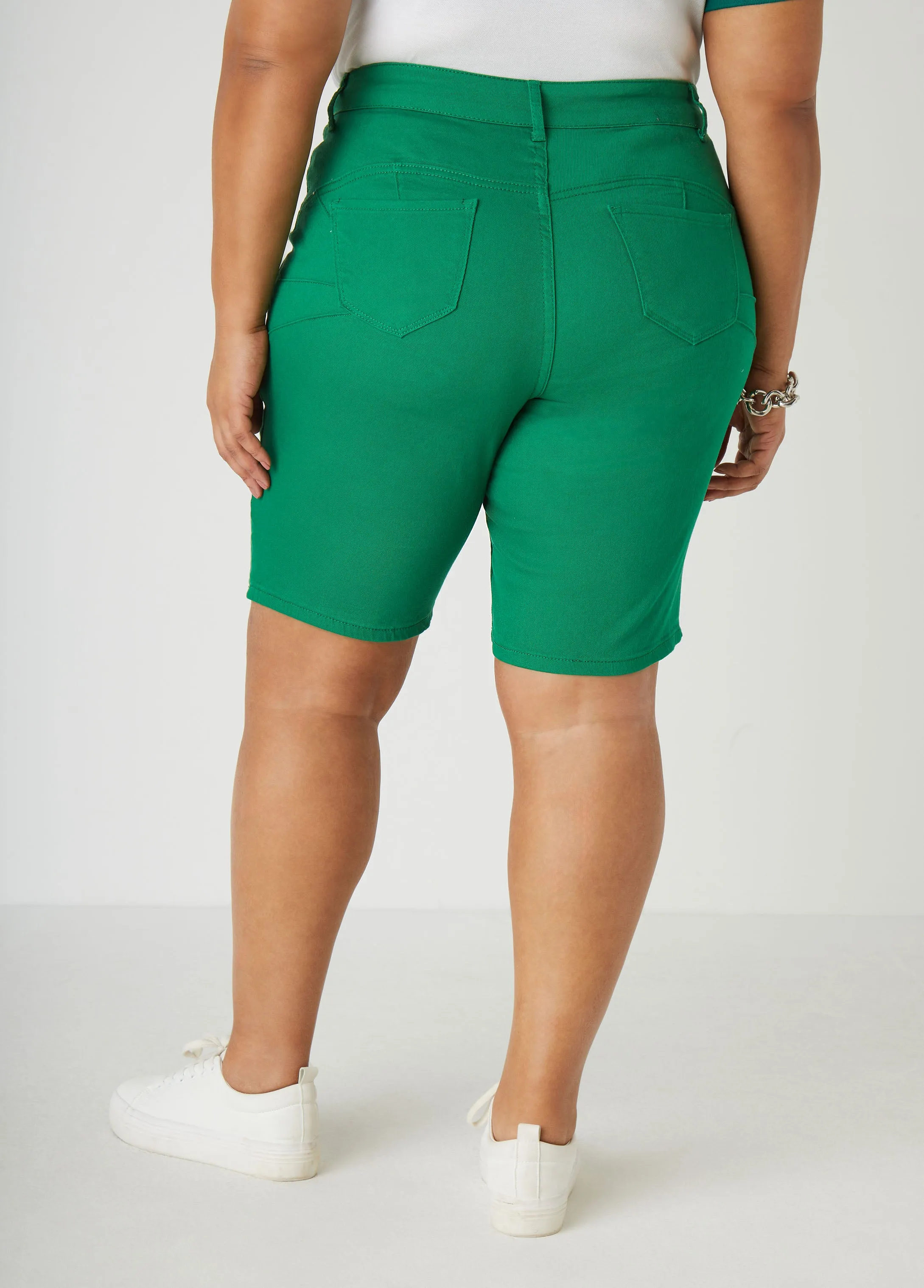 Fearless Stretch Denim Shorts sold by Ashley Stewart product image thumbnail 5