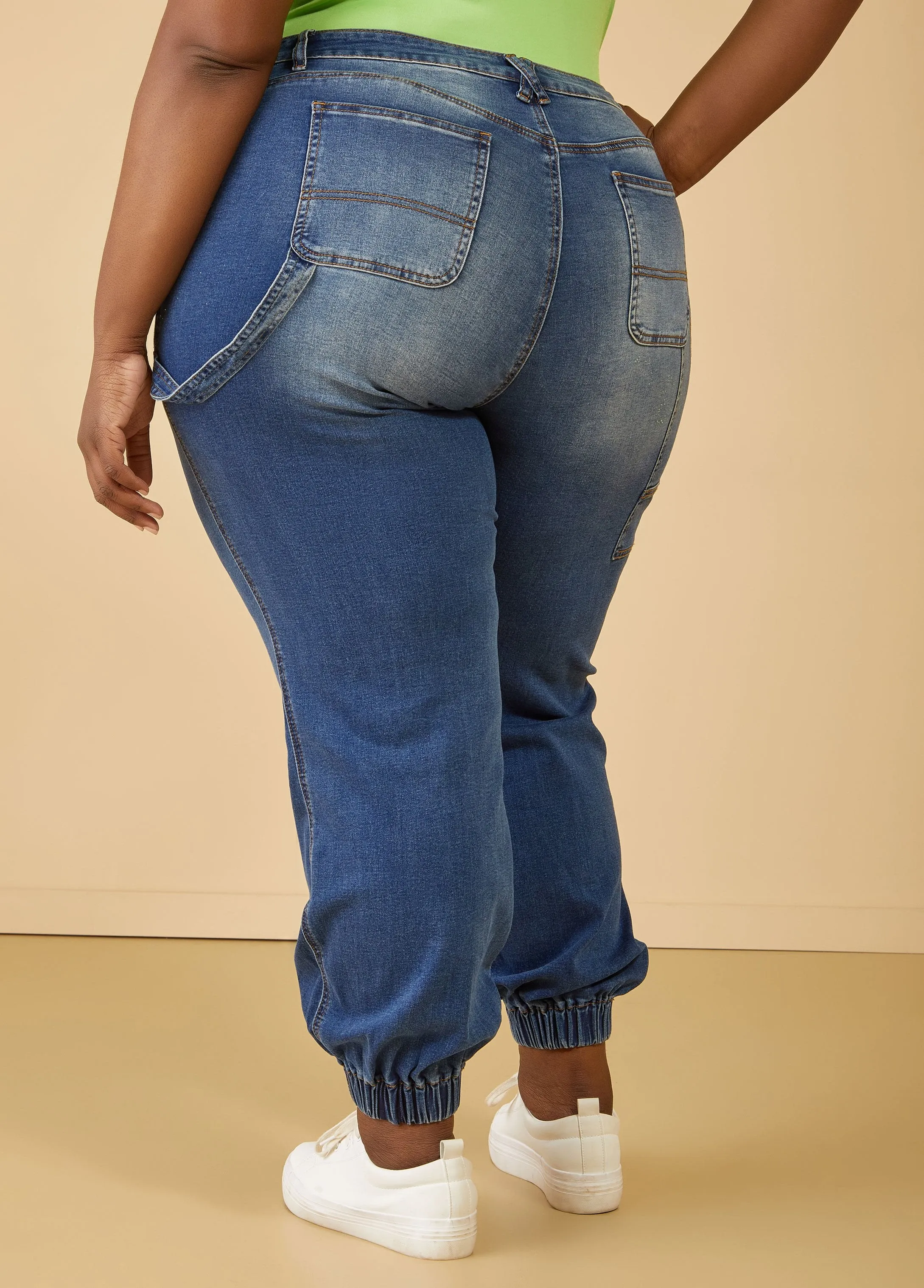 Whiskered Denim Joggers sold by Ashley Stewart product image thumbnail 2