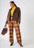Plaid Seamed Straight Leg Pants sold by Ashley Stewart