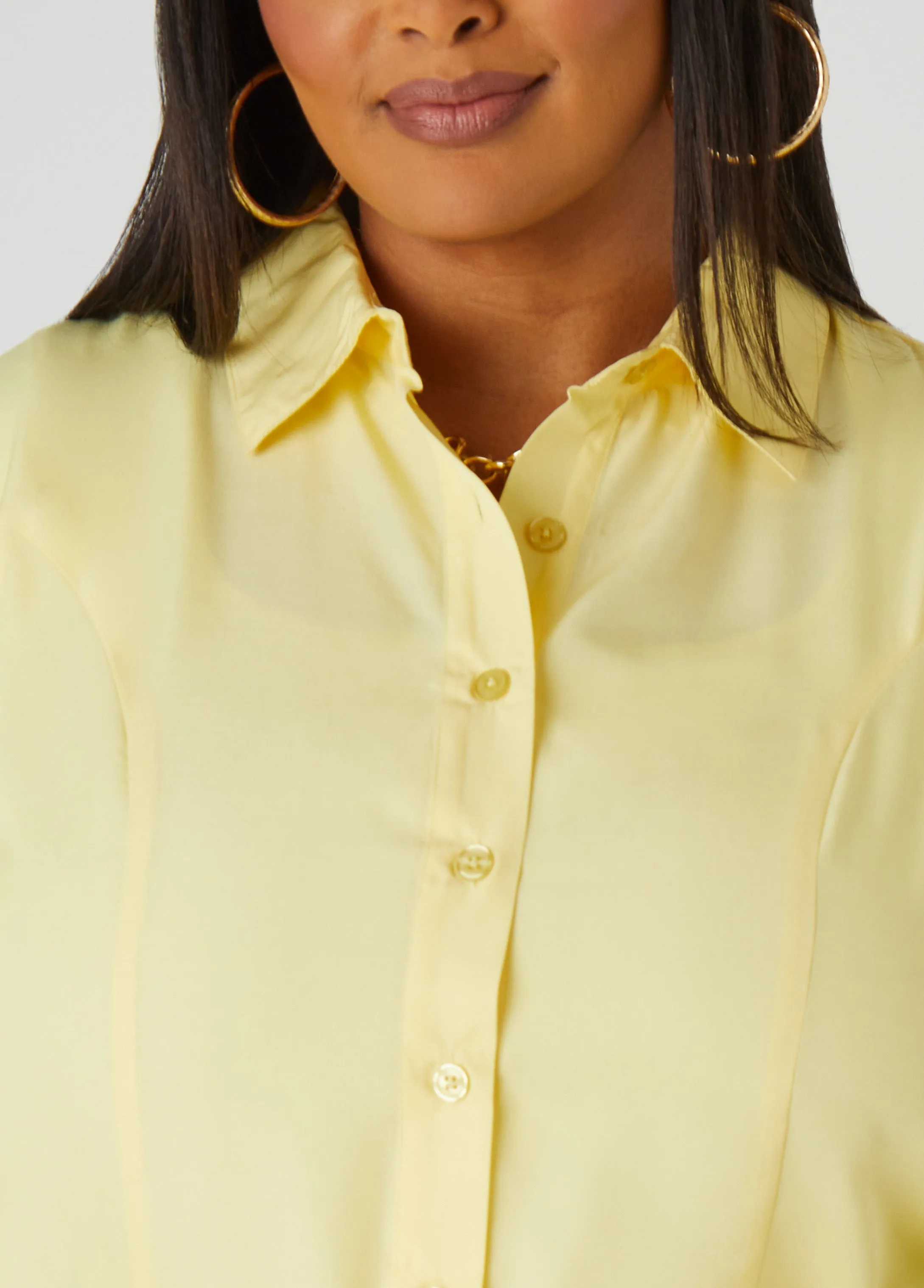 Classic Button Down Shirt sold by Ashley Stewart product image thumbnail 4