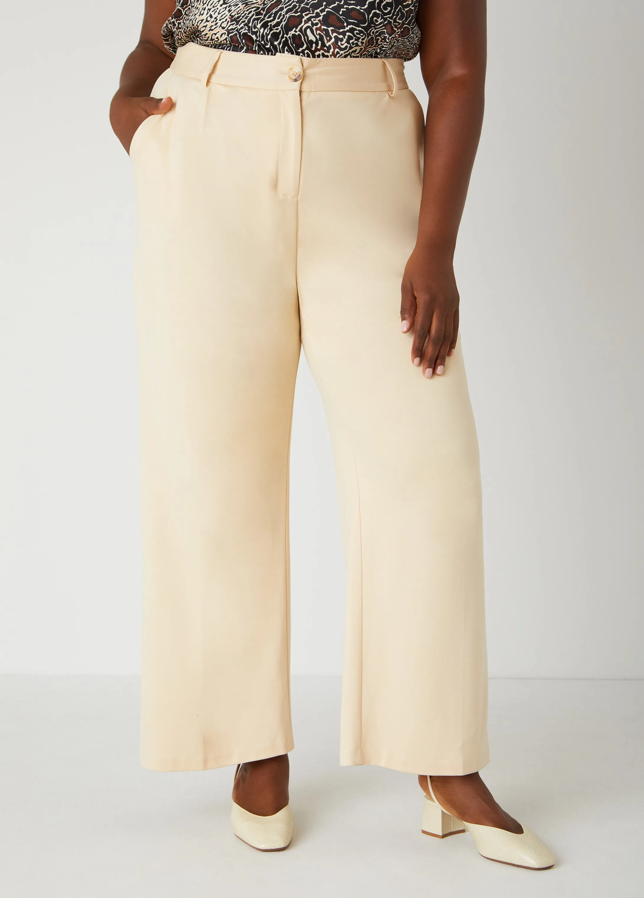 Ponte High Rise Trousers sold by Ashley Stewart product image thumbnail 4