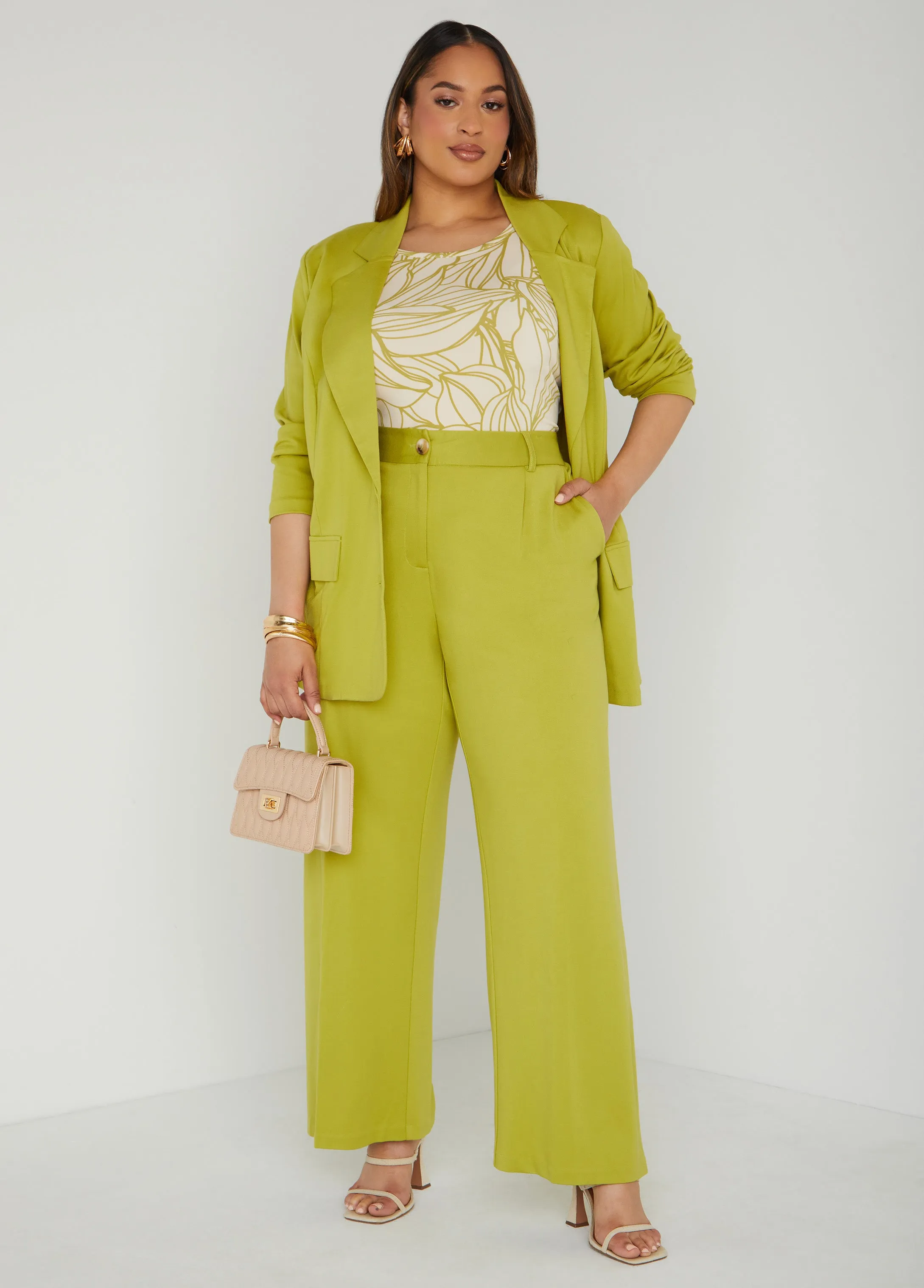 Ponte High Rise Trousers sold by Ashley Stewart product image thumbnail 5