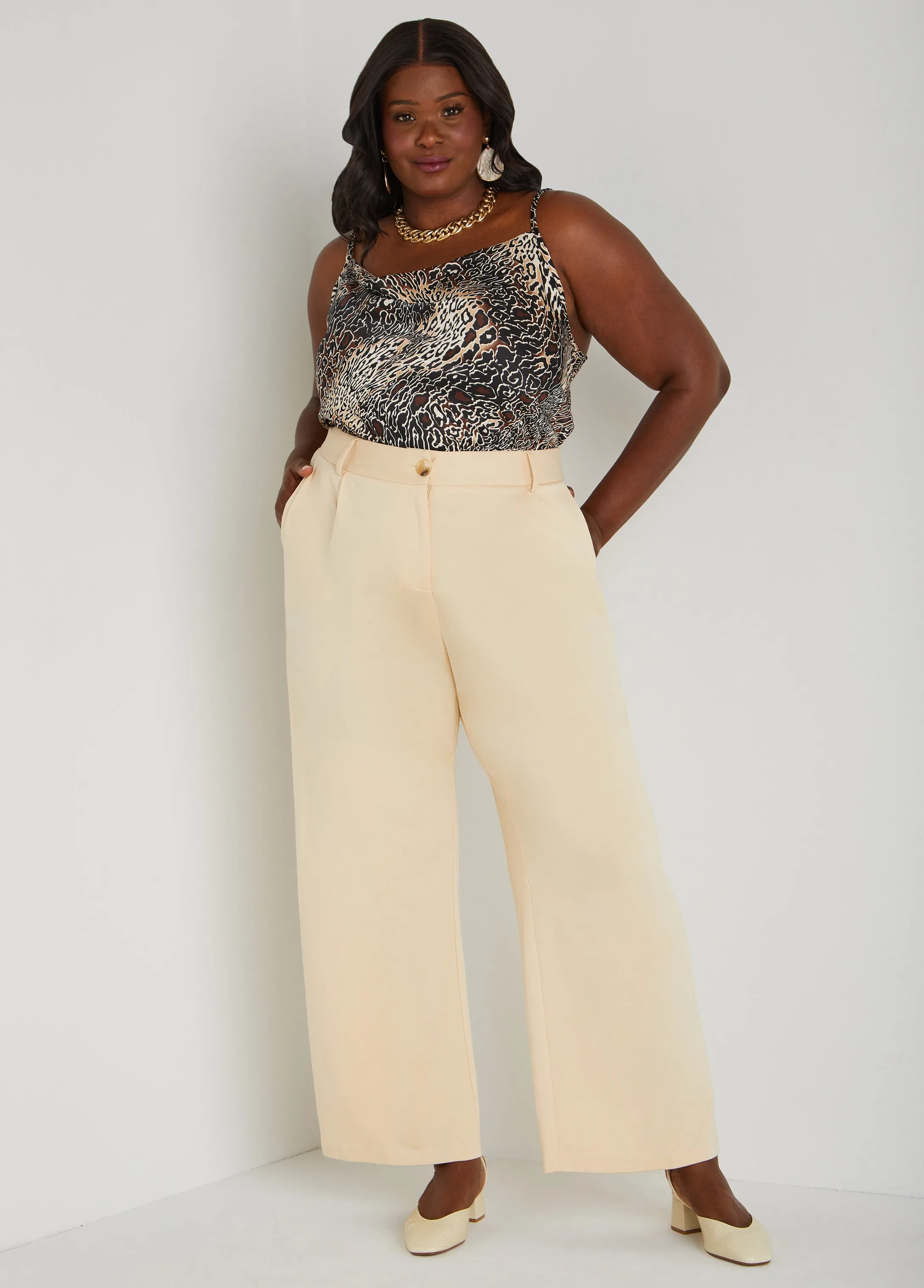 Ponte High Rise Trousers sold by Ashley Stewart product image thumbnail 3