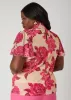 Floral Mesh Keyhole Top sold by Ashley Stewart