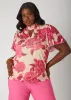 Floral Mesh Keyhole Top sold by Ashley Stewart