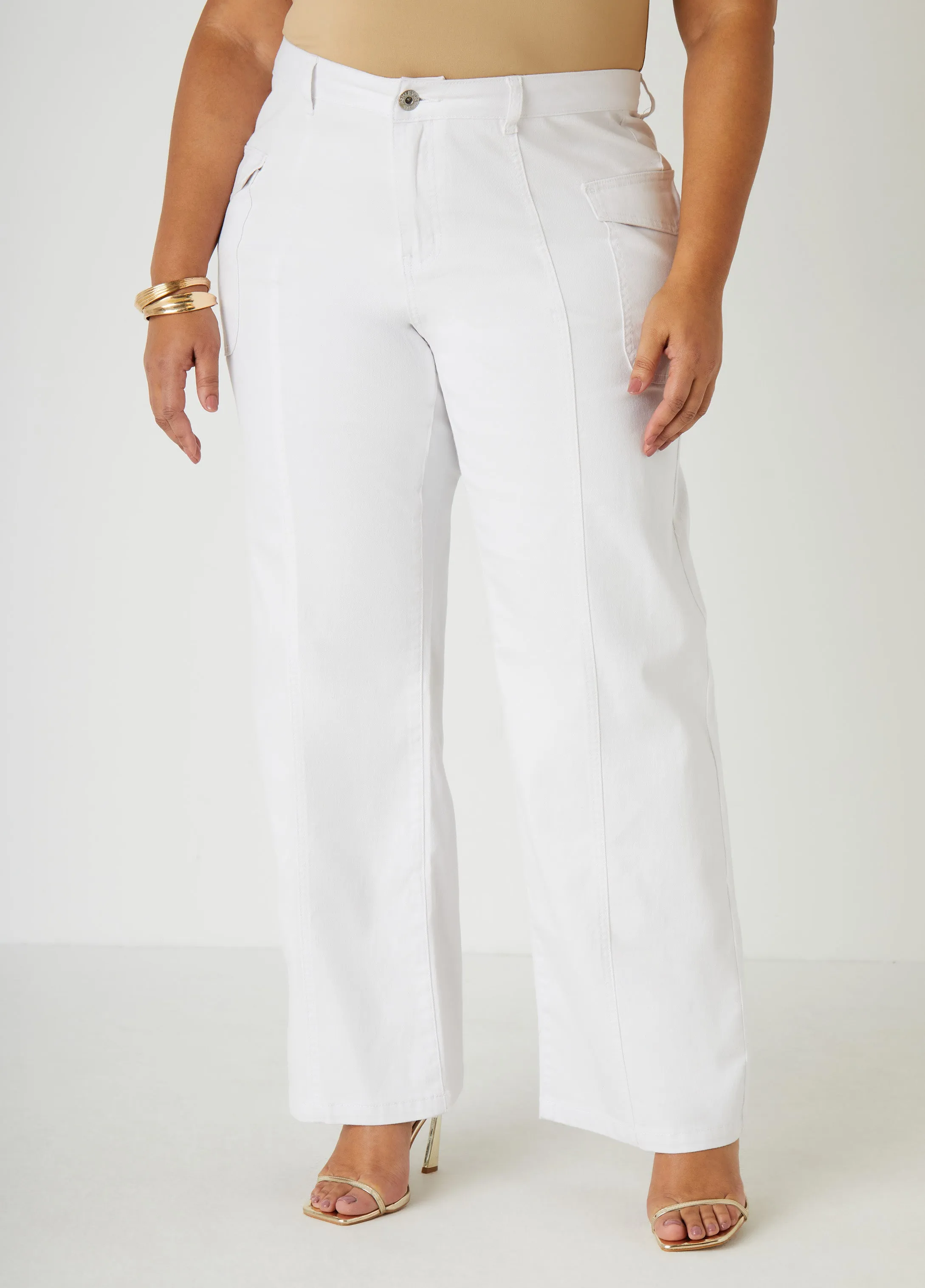 High Rise Cargo Jeans sold by Ashley Stewart