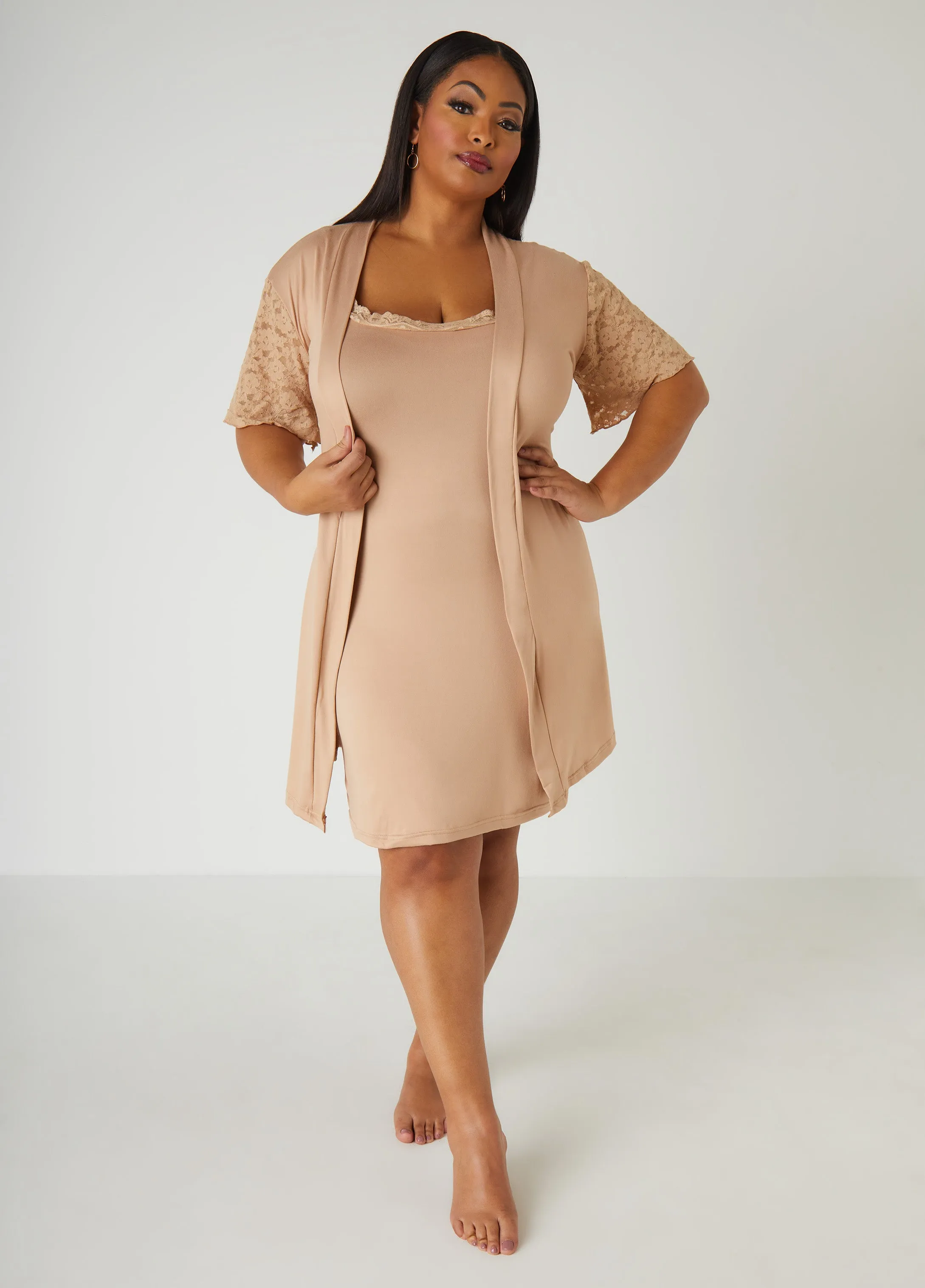 Love To Sleep Robe Two Pc Set sold by Ashley Stewart