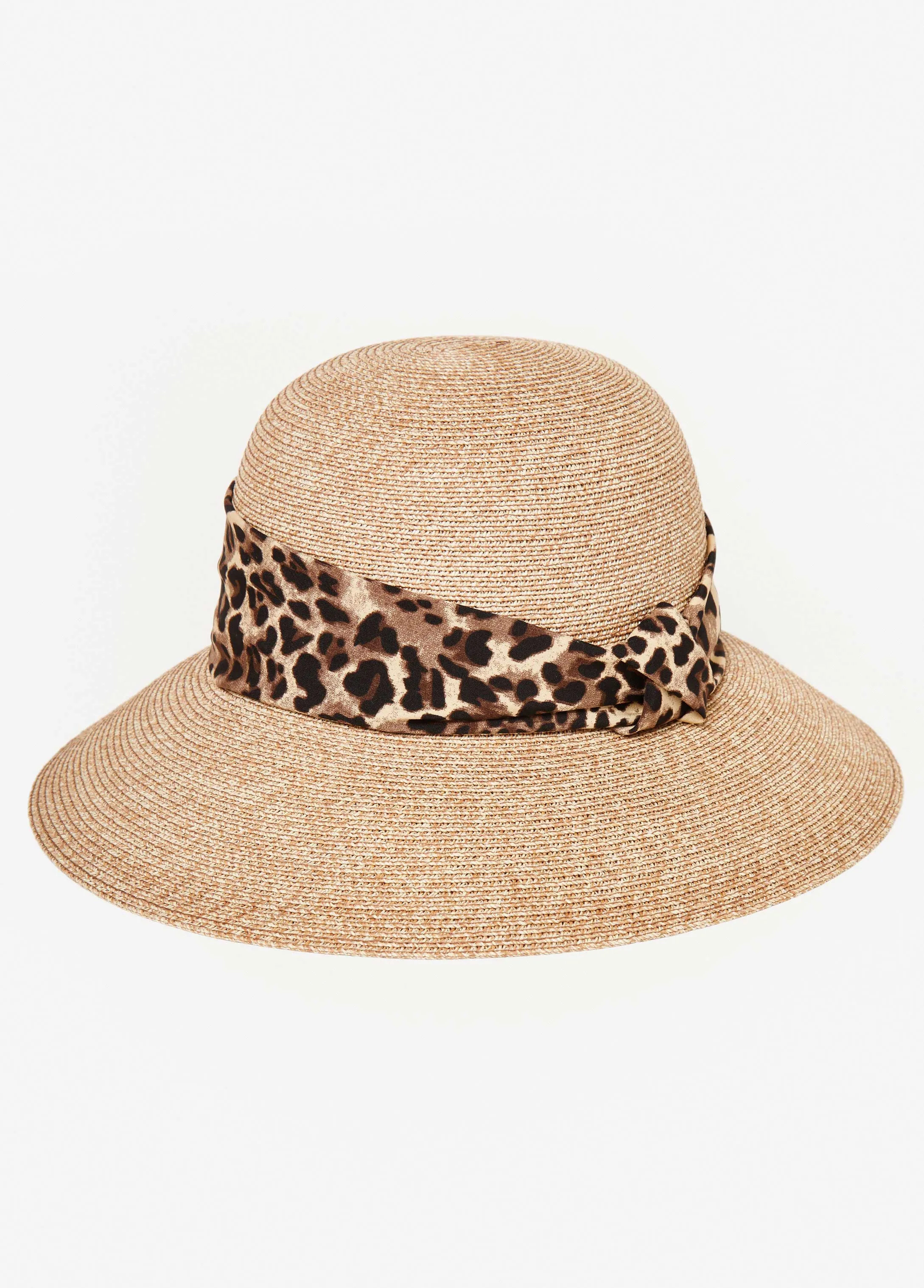 Animal Trimmed Straw Bucket Hat sold by Ashley Stewart product image thumbnail 2