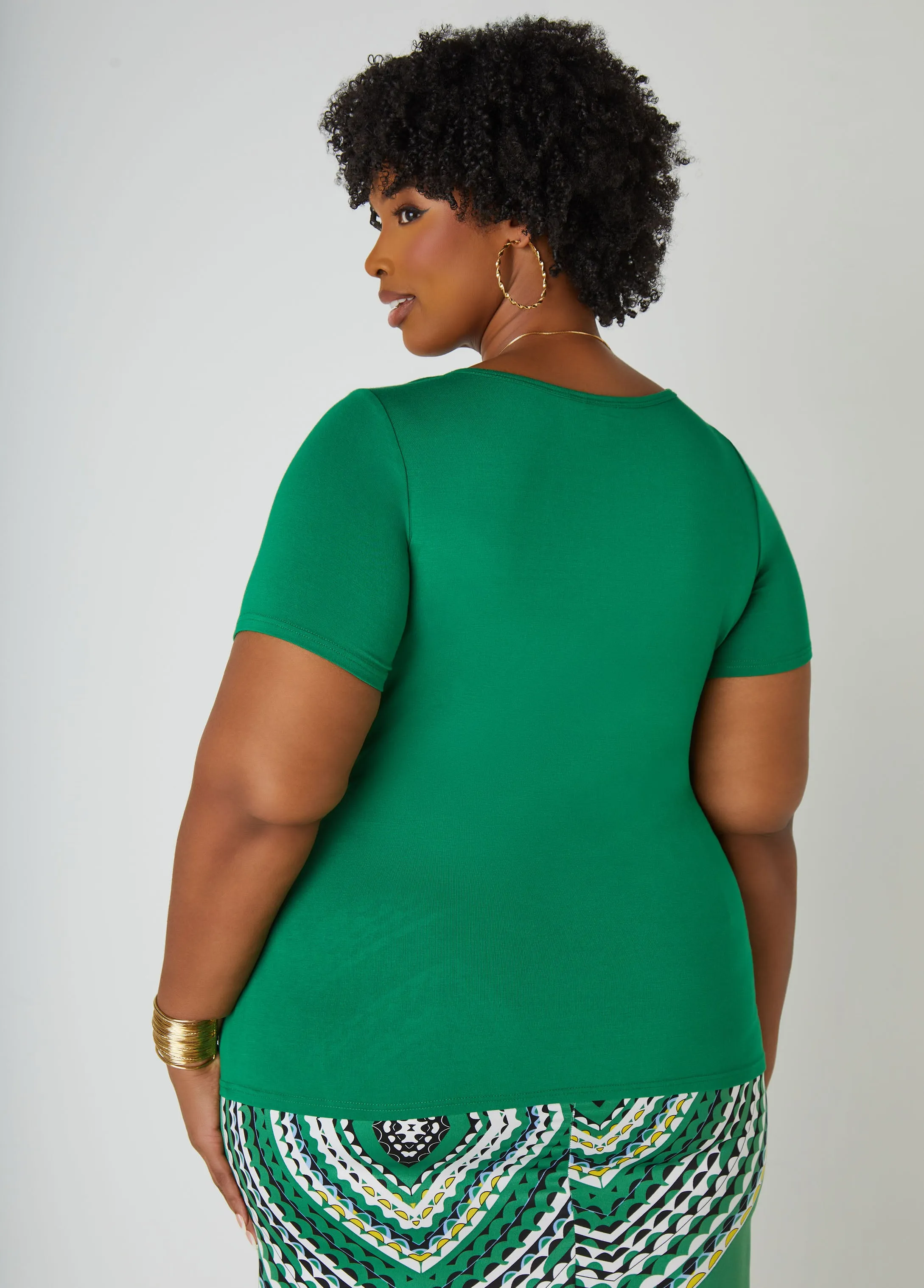 Basic Jersey Tee sold by Ashley Stewart product image thumbnail 2