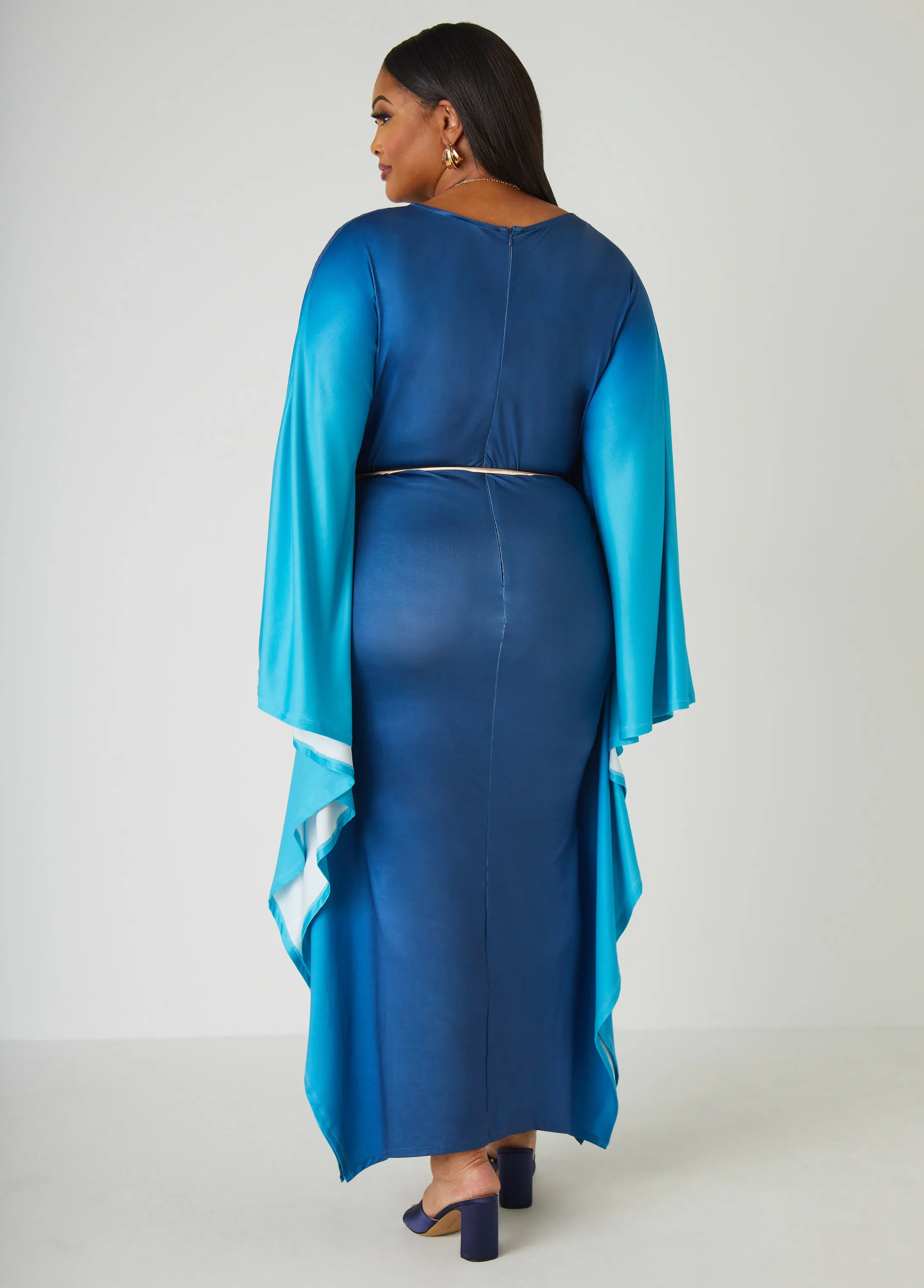 Ombre Belted Kaftan Dress sold by Ashley Stewart product image thumbnail 2