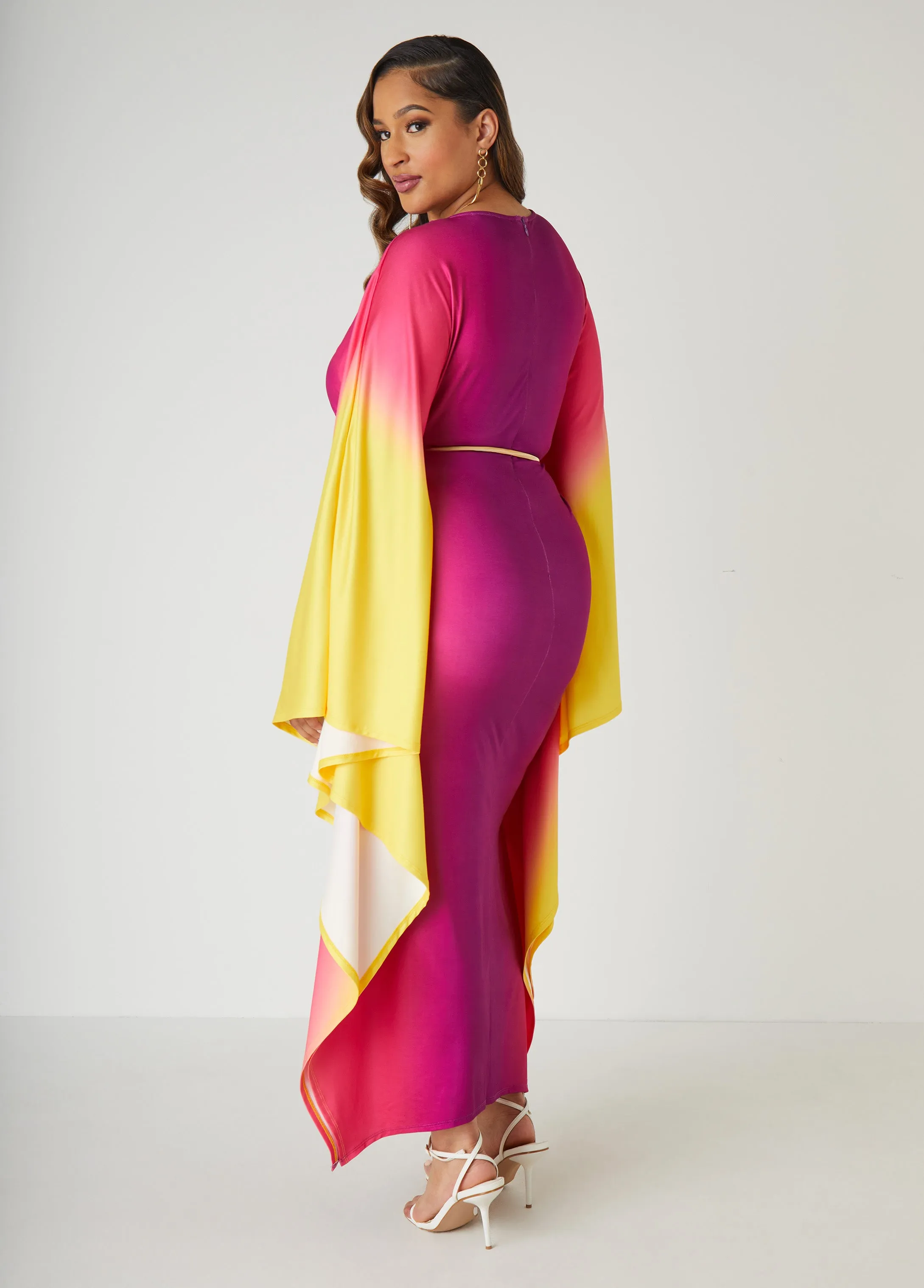 Belted Ombre Kaftan Dress sold by Ashley Stewart product image thumbnail 2