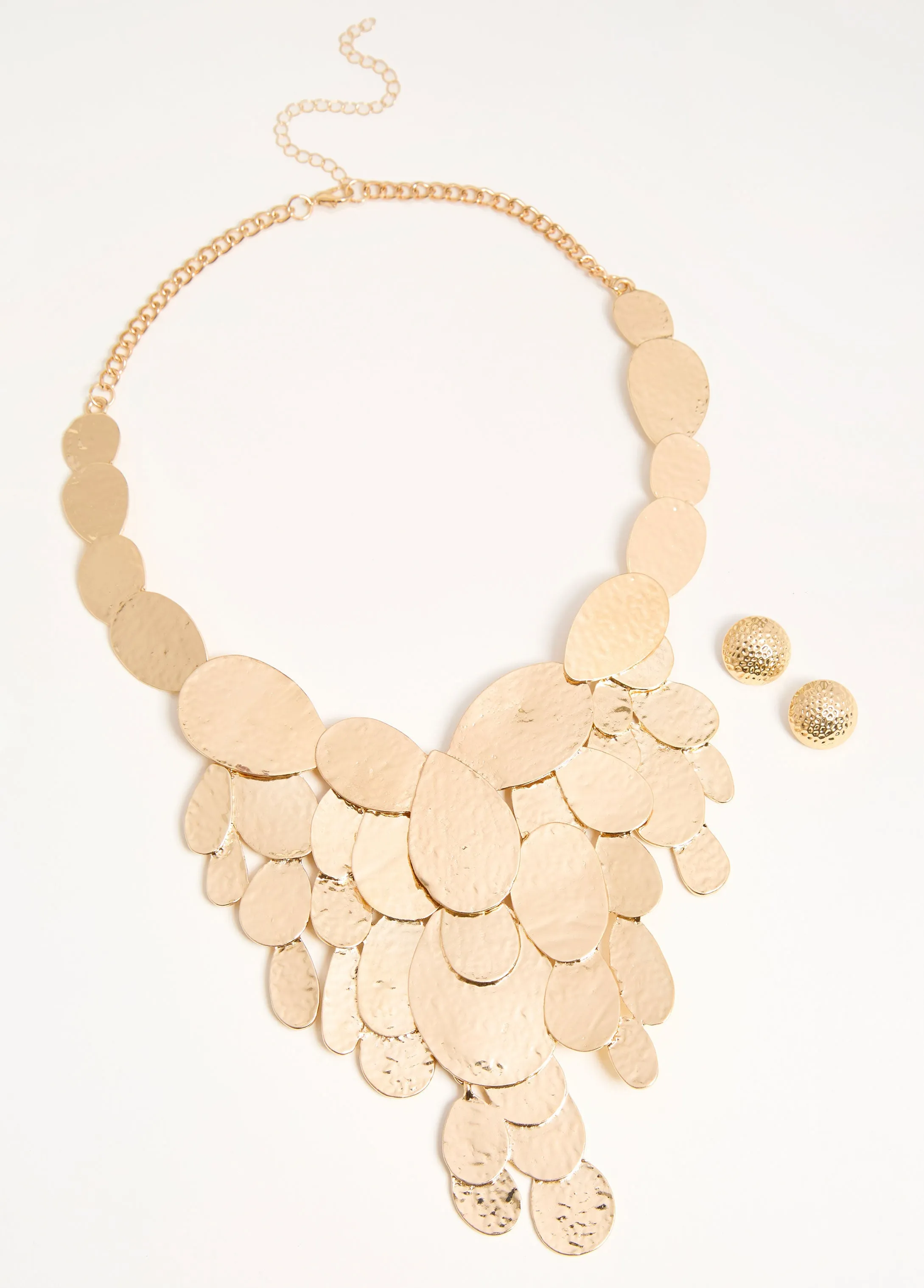 Hammered Gold Tone Necklace Set sold by Ashley Stewart product image thumbnail 2