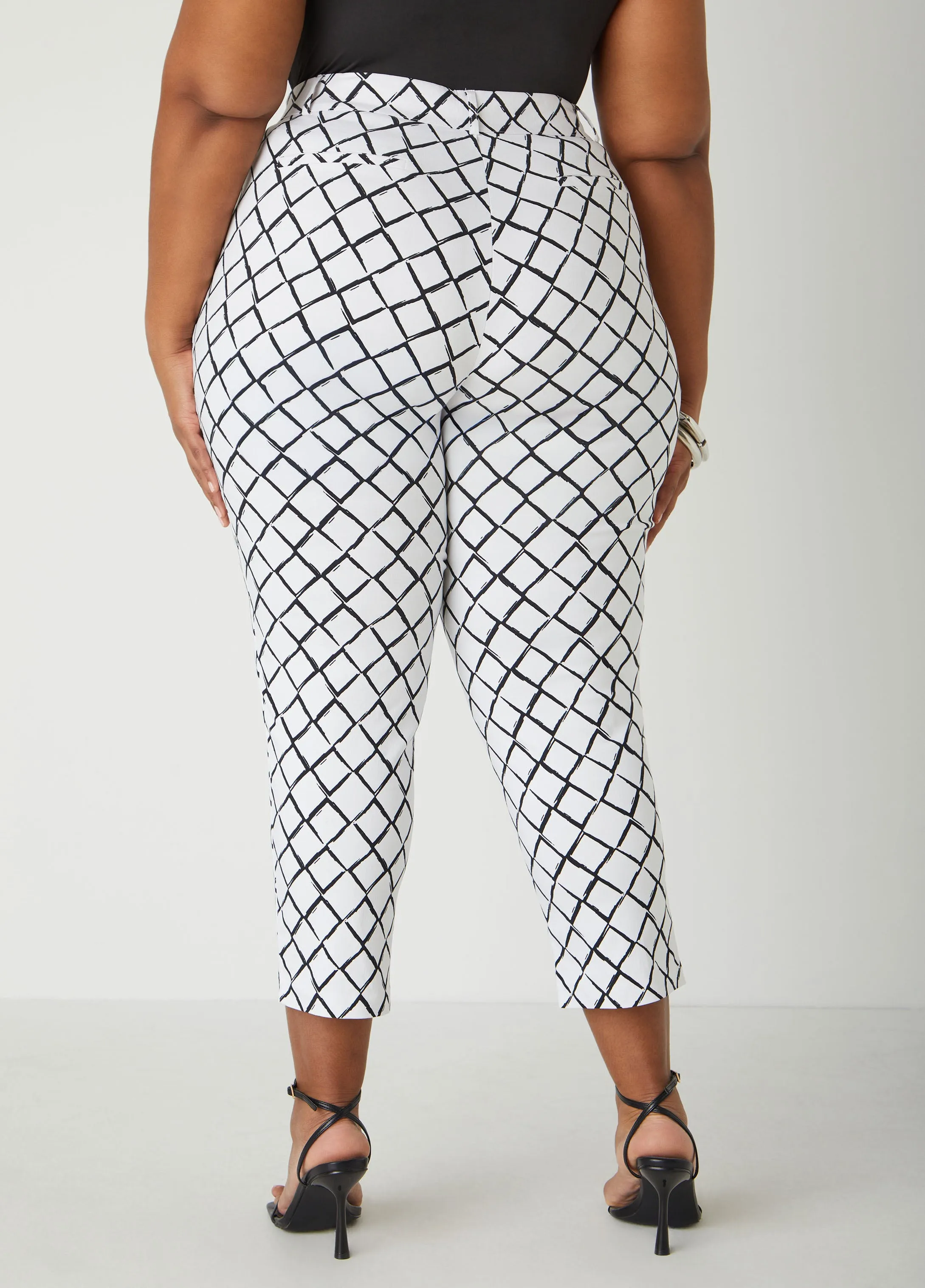 Millennium Checked Ankle Pants sold by Ashley Stewart product image thumbnail 2