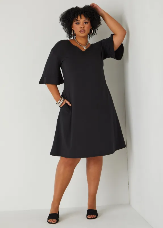 Tiered Jersey A Line Dress sold by Ashley Stewart