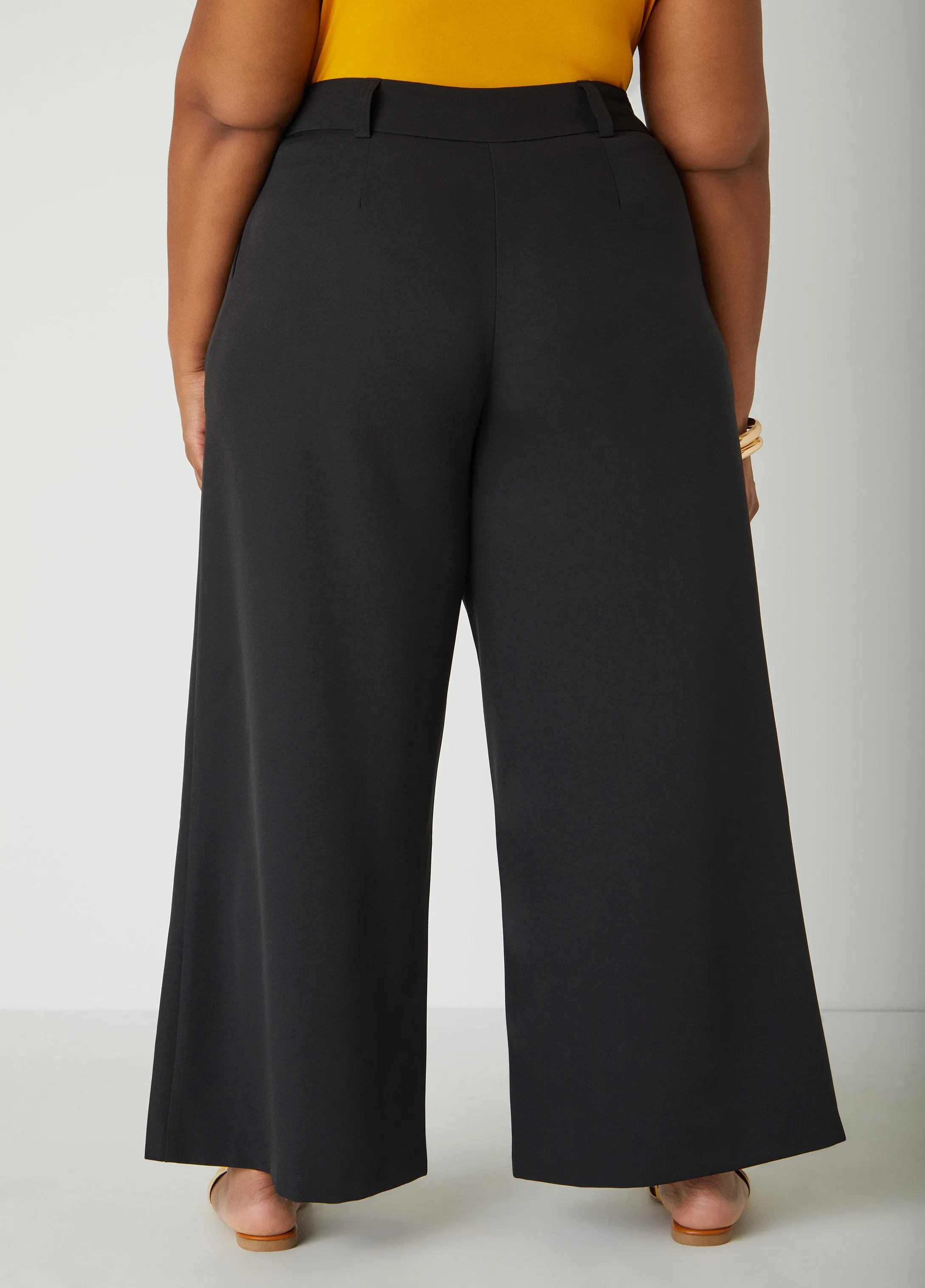 Pleated Wide Leg Trousers sold by Ashley Stewart product image thumbnail 5