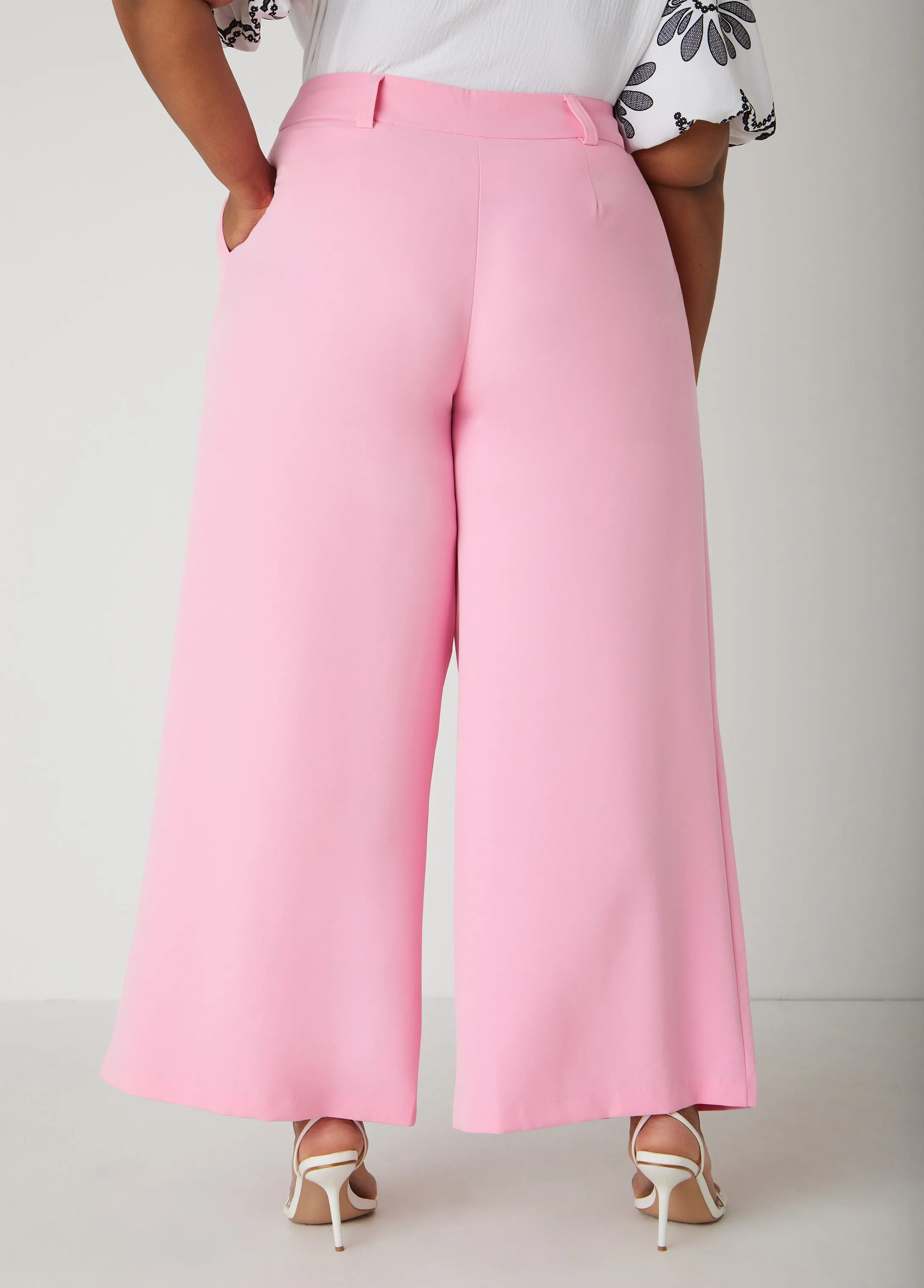 Pleated Wide Leg Trousers sold by Ashley Stewart product image thumbnail 2