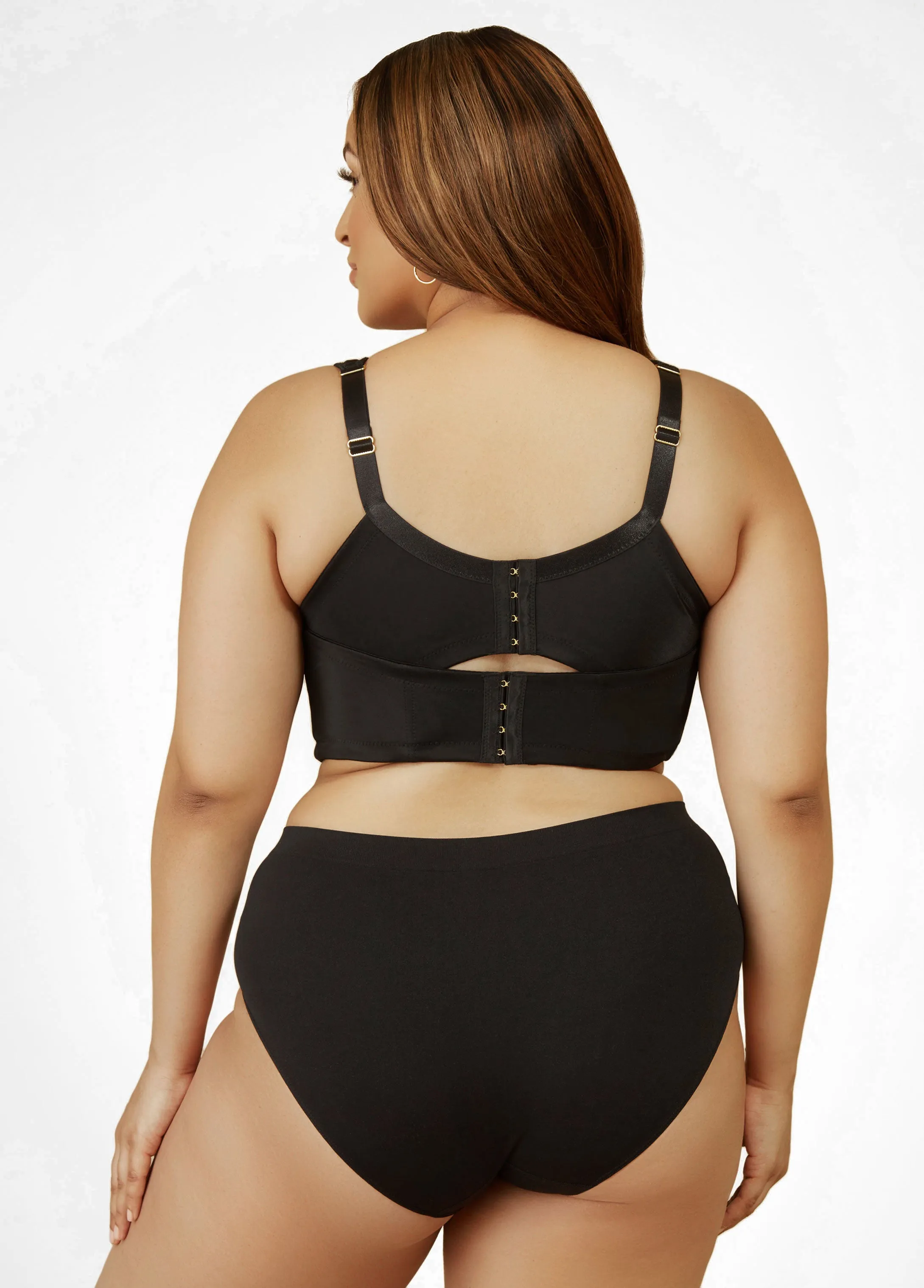 Smoothing Plunge Butterfly Bra sold by Ashley Stewart product image thumbnail 2