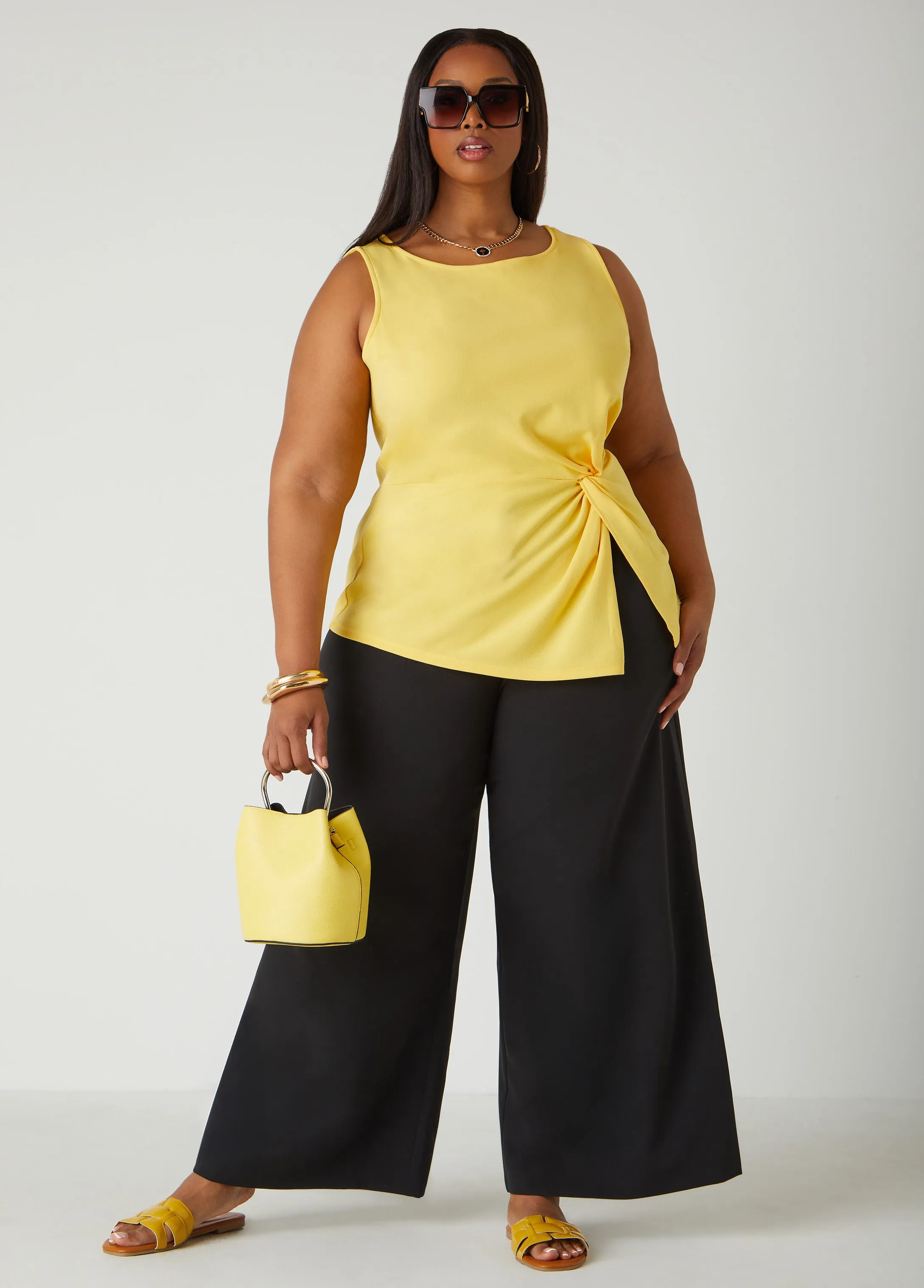 Faux Leather Bucket Bag sold by Ashley Stewart