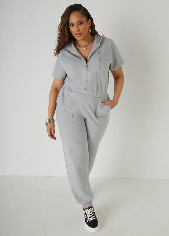 French Terry Joggers Jumpsuit sold by Ashley Stewart