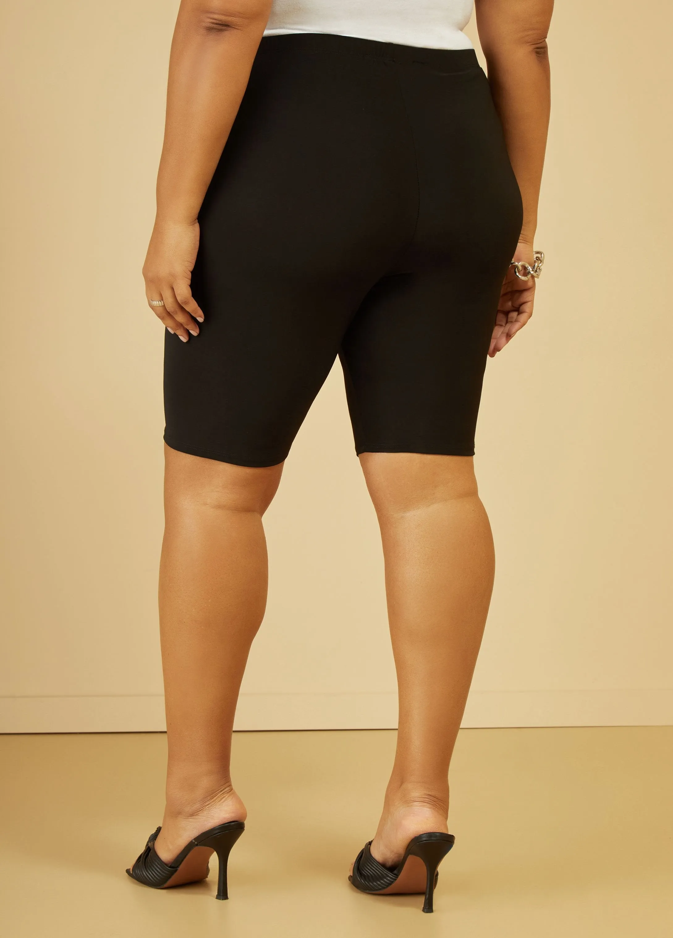 Stretch Knit Biker Shorts sold by Ashley Stewart product image thumbnail 2