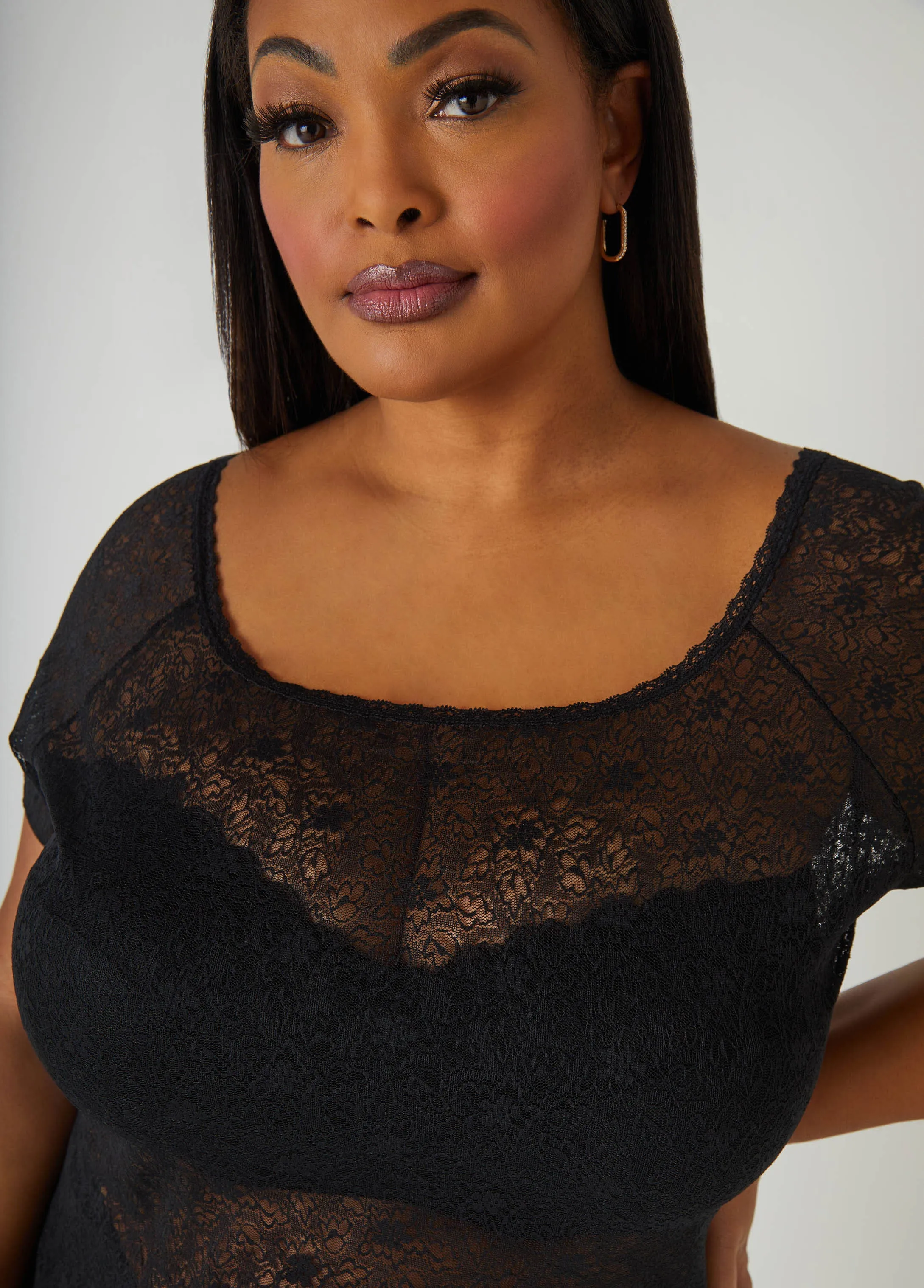 Lace Chemise sold by Ashley Stewart product image thumbnail 4
