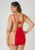 Caged Mesh Paneled Chemise Set sold by Ashley Stewart