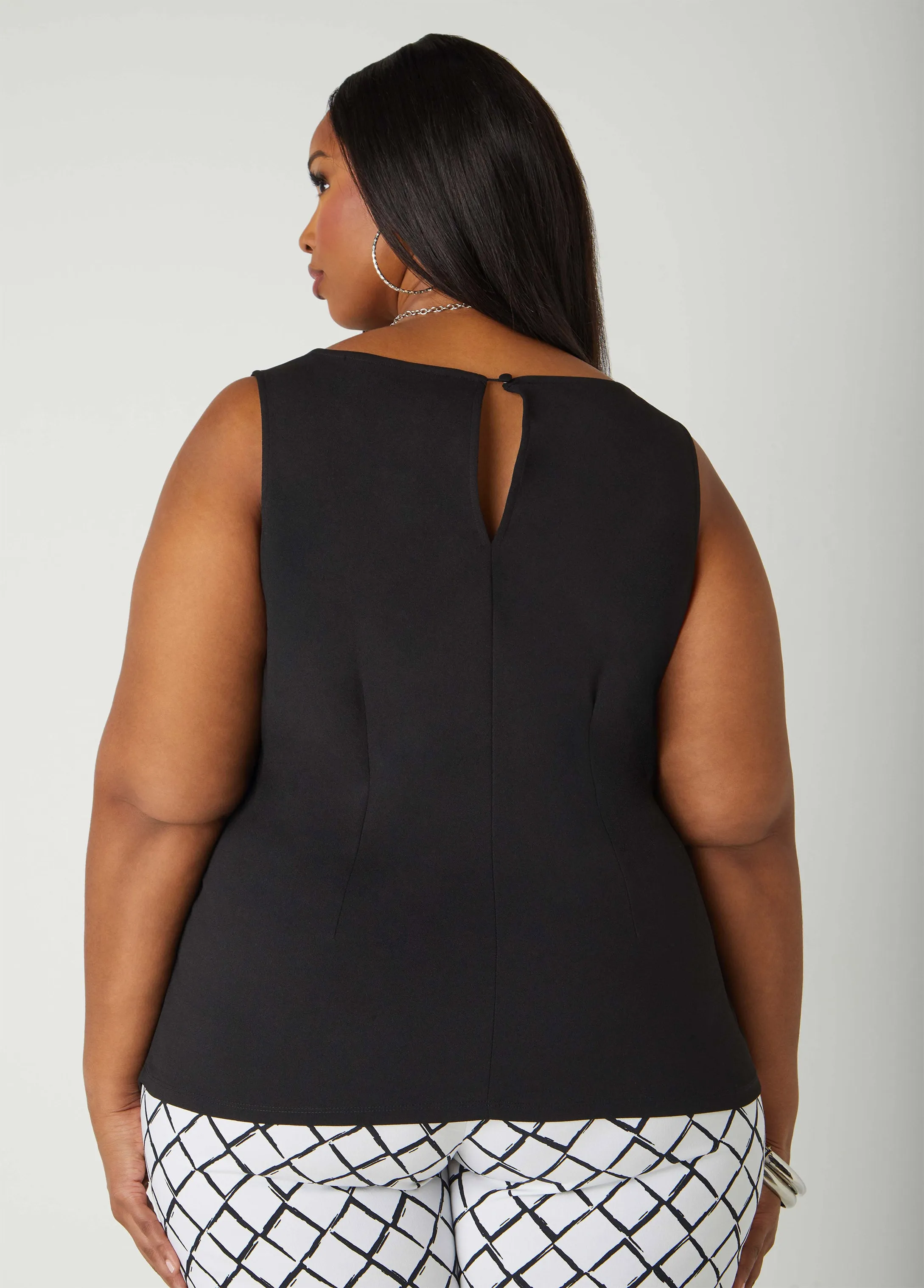 Knotted Split Front Top sold by Ashley Stewart product image thumbnail 2