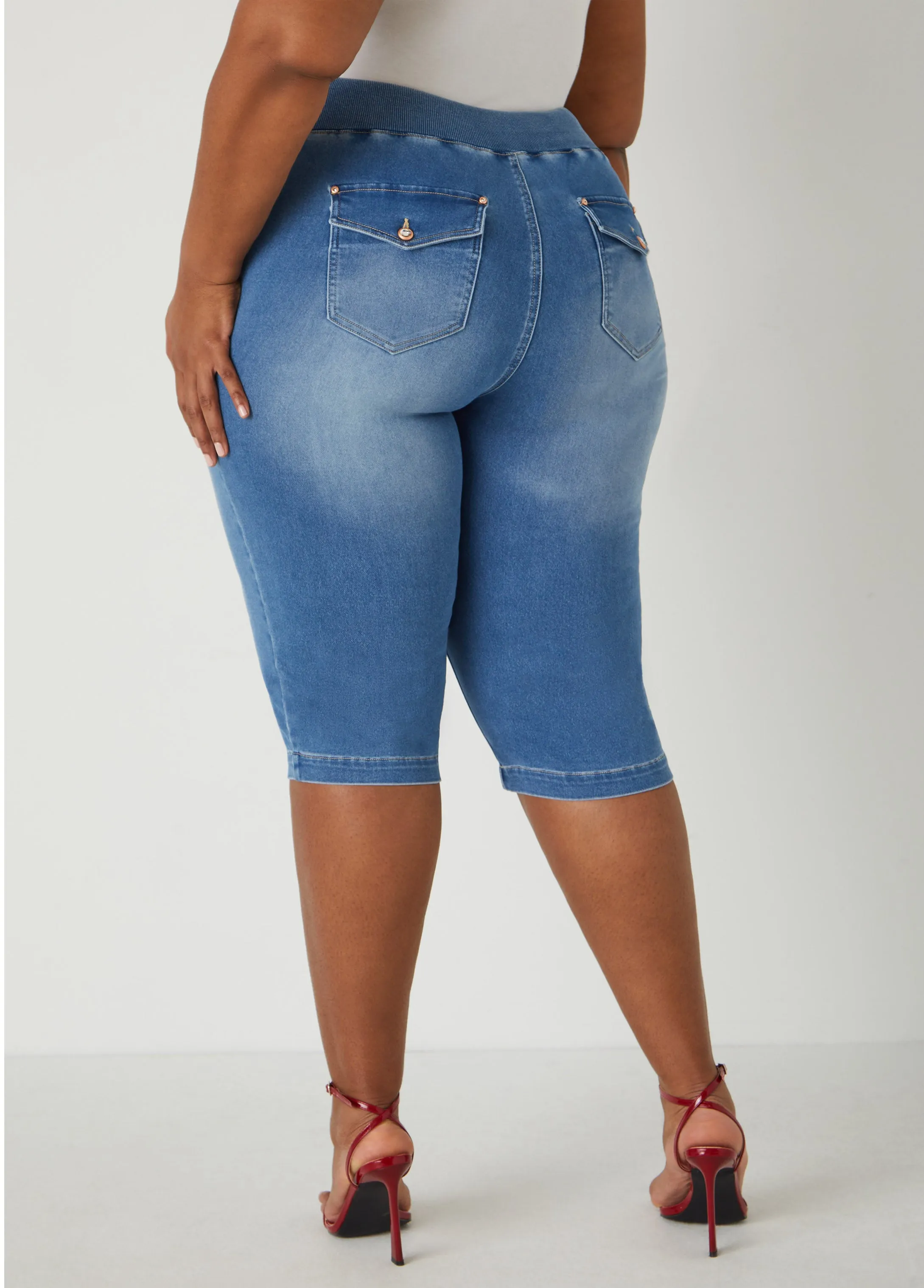 Pull On Denim Capris sold by Ashley Stewart product image thumbnail 2
