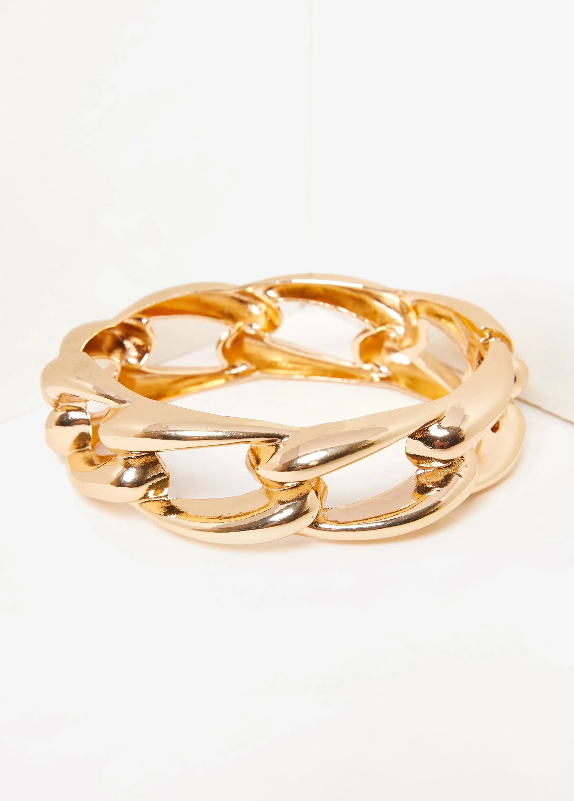 Gold Tone Chain Link Cuff sold by Ashley Stewart product image thumbnail 2
