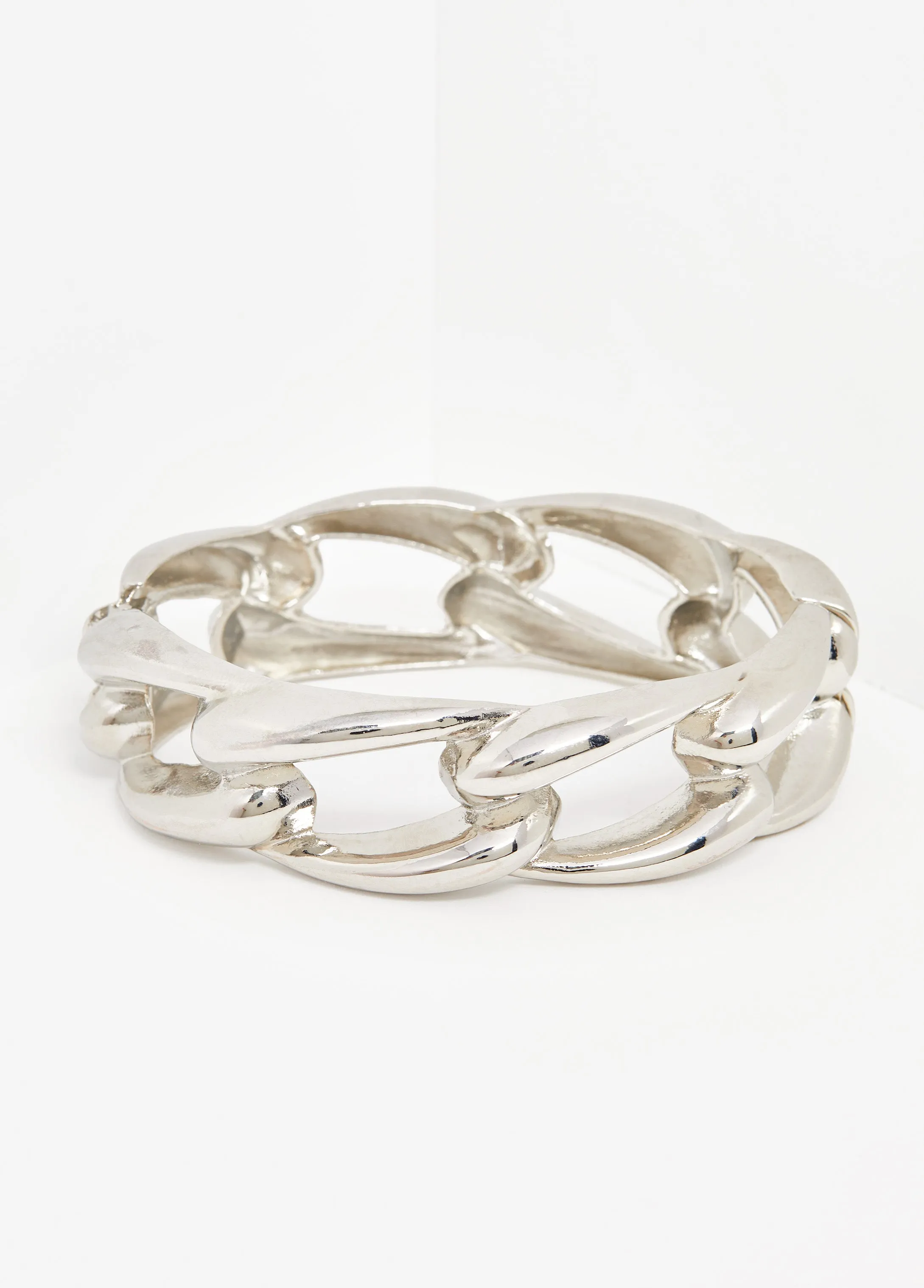 Silver Tone Chain Link Cuff sold by Ashley Stewart product image thumbnail 2