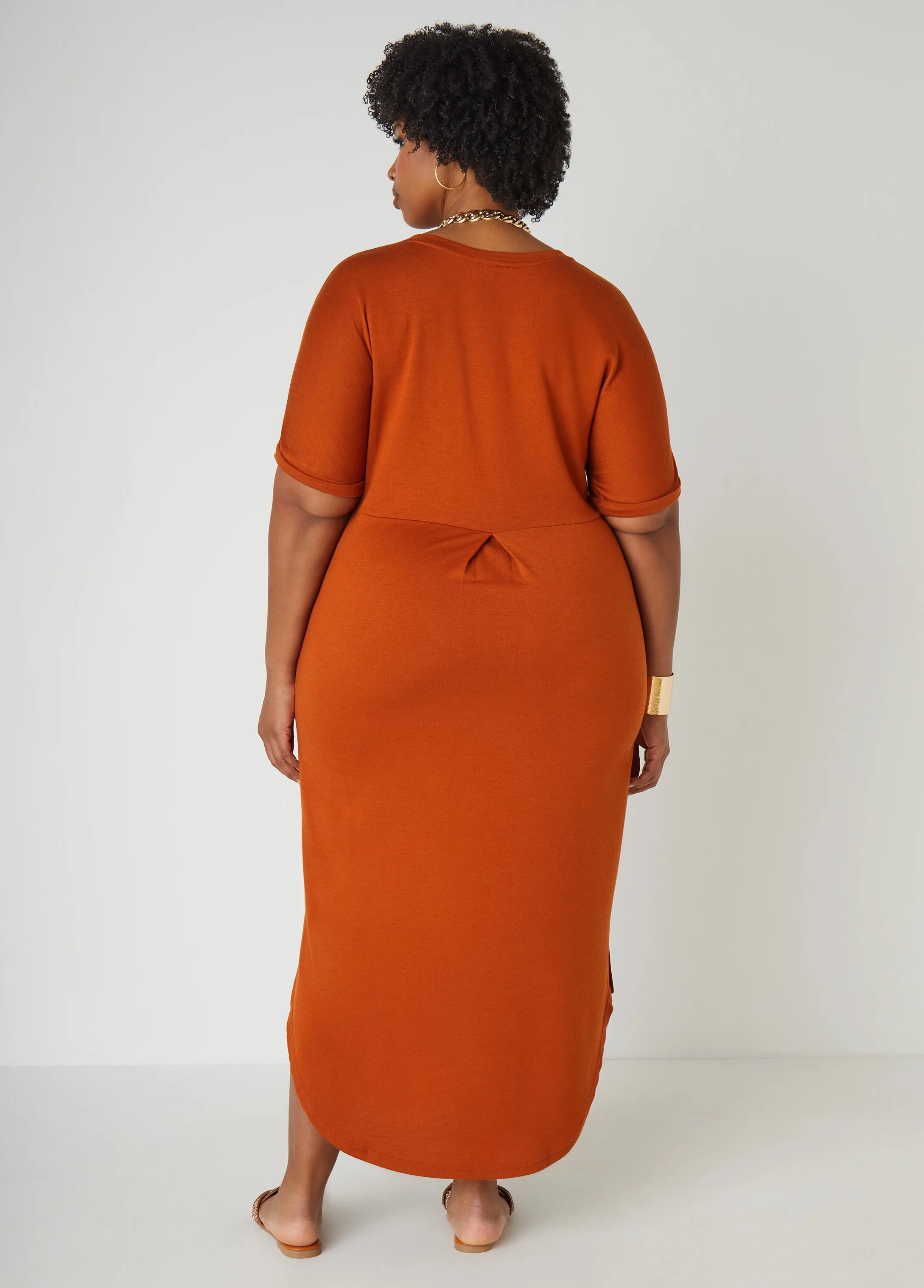 Metallic Graphic T Shirt Dress sold by Ashley Stewart product image thumbnail 2