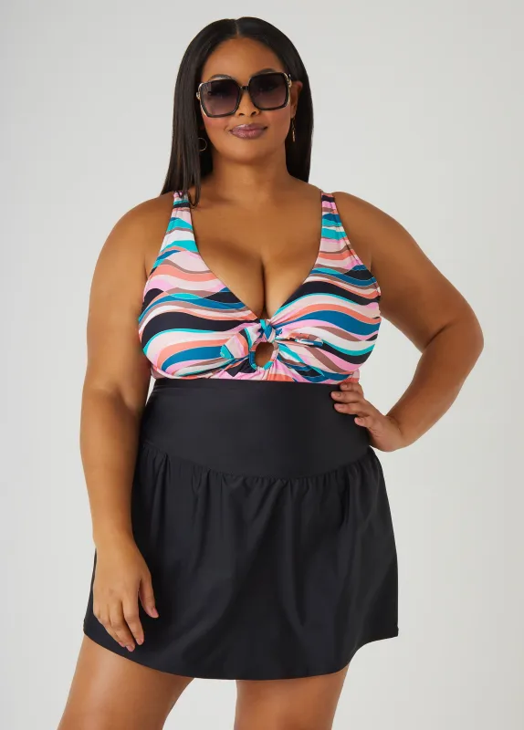 Raisins Curve Swim Skirt sold by Ashley Stewart
