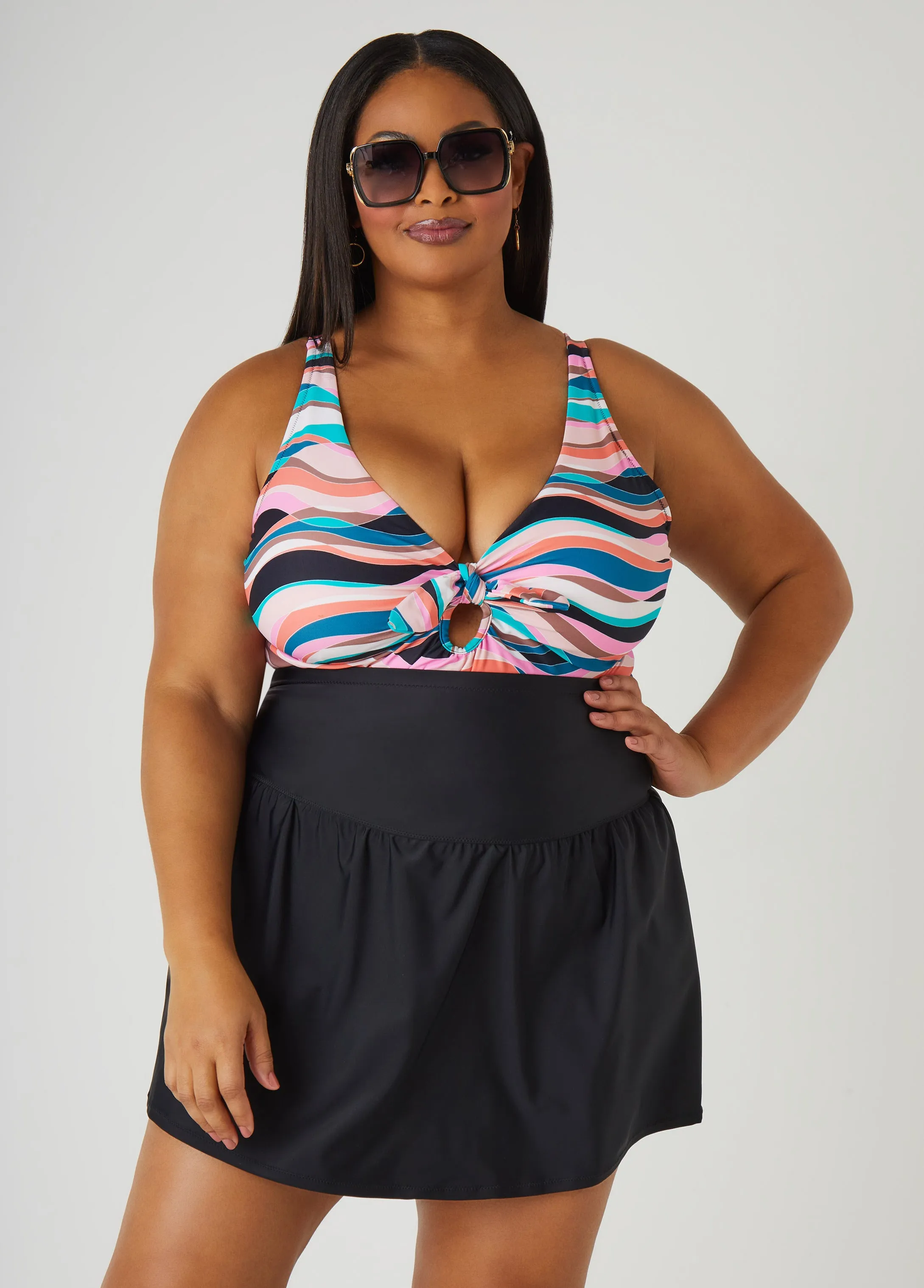 Raisins Curve Swim Skirt sold by Ashley Stewart